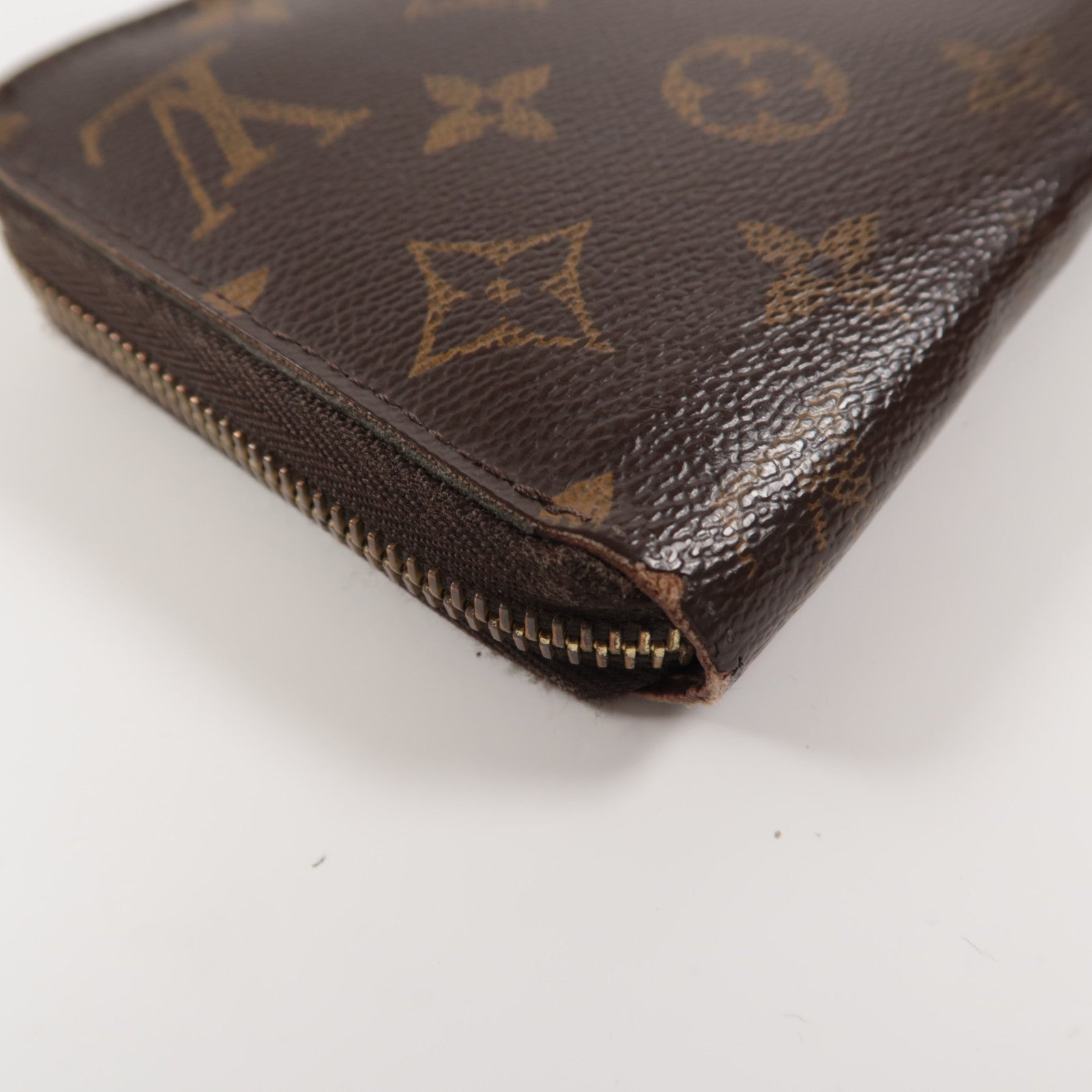 LOUIS VUITTON Monogram Long Wallet銀扣/金扣長錢包啡色