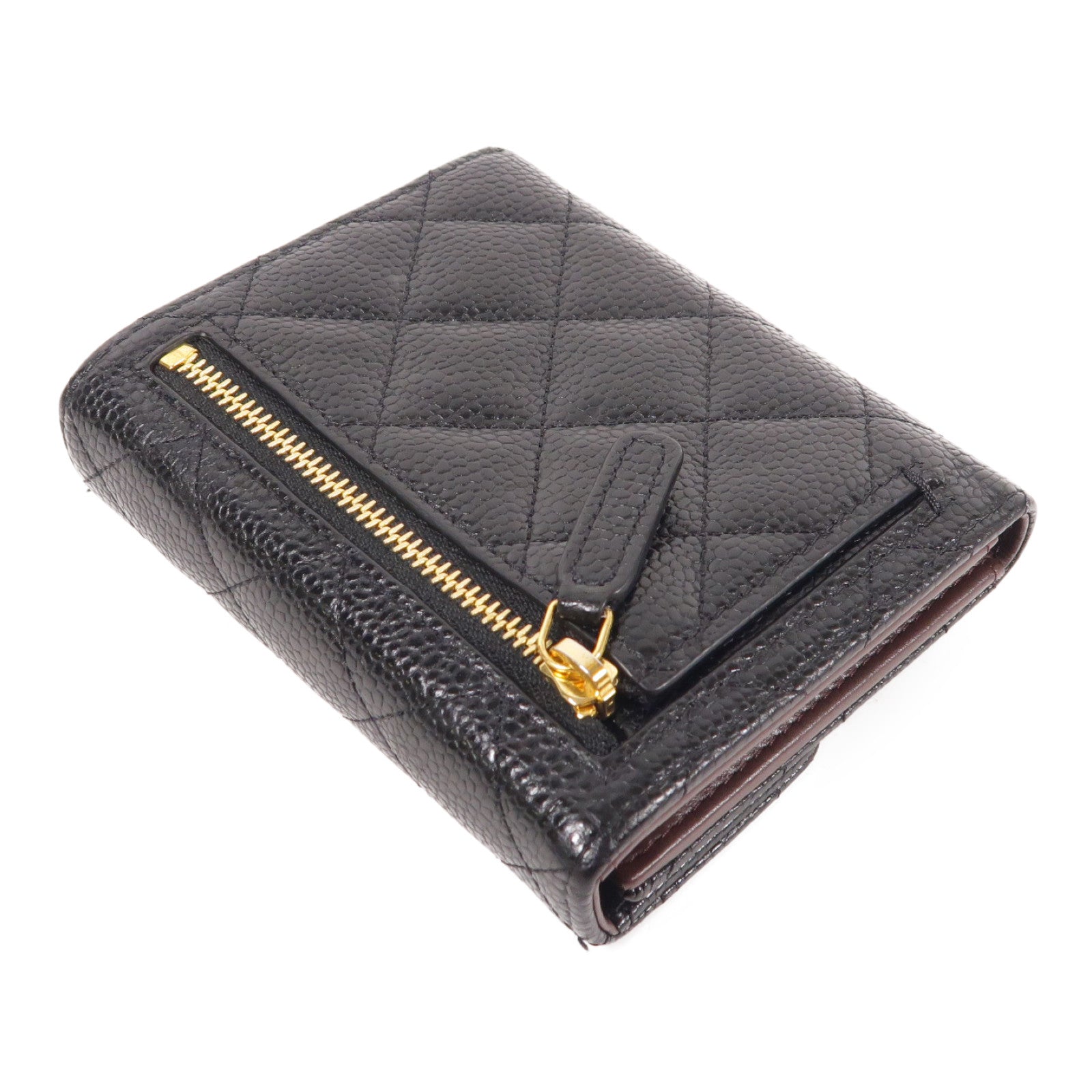 CHANEL 牛皮皮革Classic Small Flap Wallet金扣錢包
