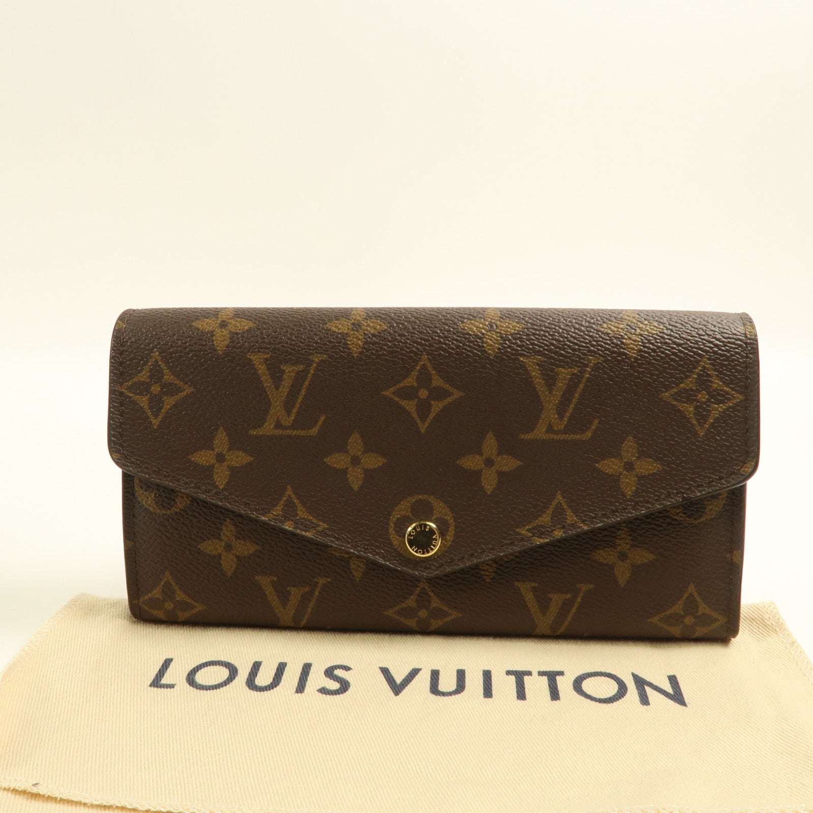 LOUIS VUITTON Monogram Sarah Wallet金扣長錢包