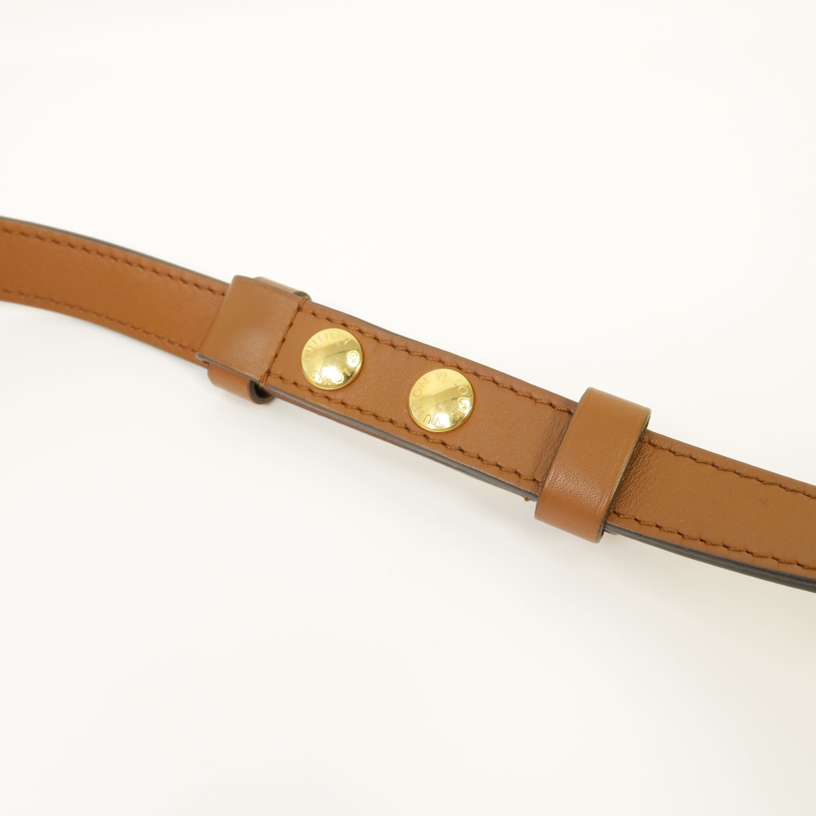 LOUIS VUITTON Monogram Reverse Dauphine金扣肩背袋棕色