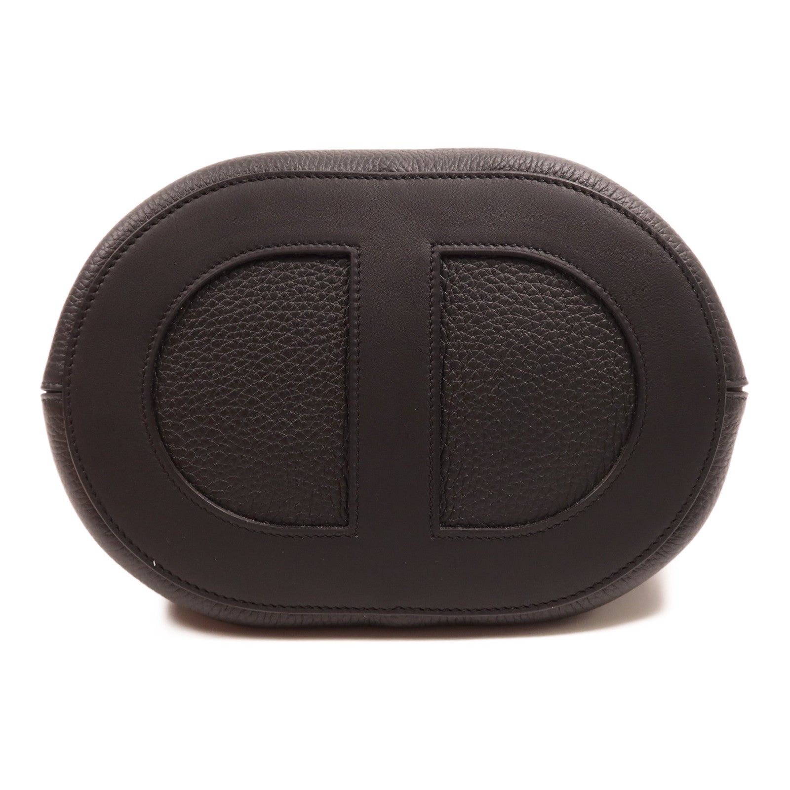 HERMES Clemence皮革In The Loop 23金扣手挽袋Noir