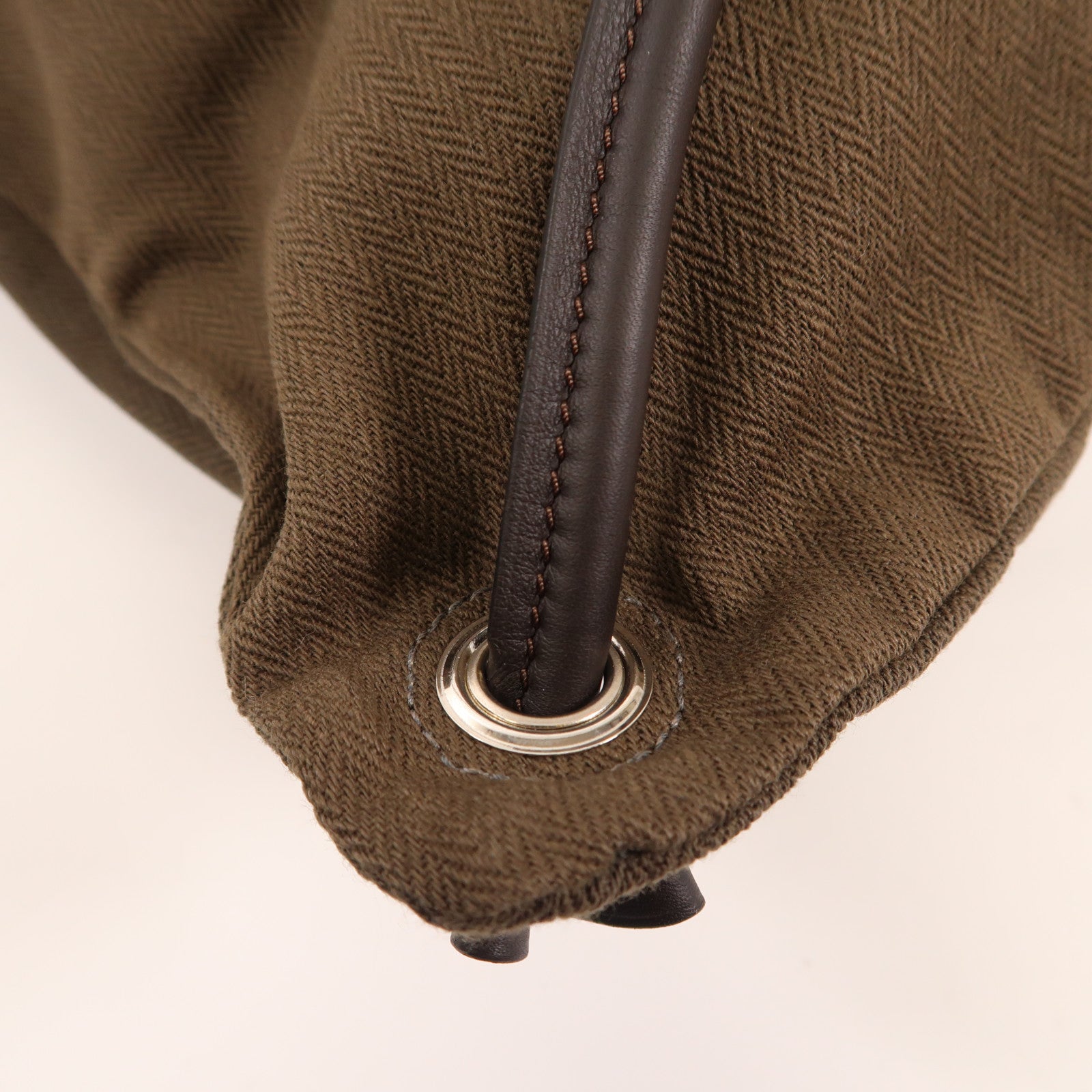 HERMES 【激減優惠】帆布/皮革Maline Grooming Bag背包