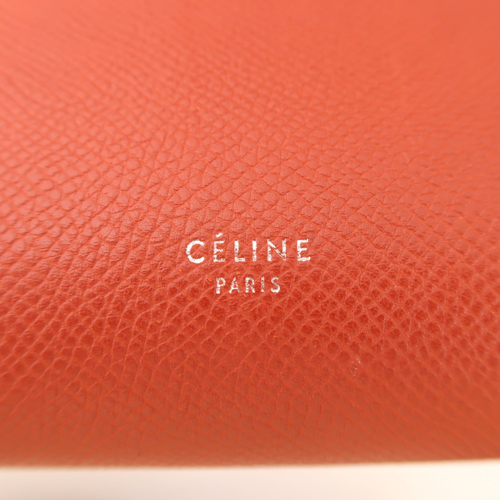 CELINE 牛皮皮革Belt Bag銀扣手挽肩背兩用袋紅色