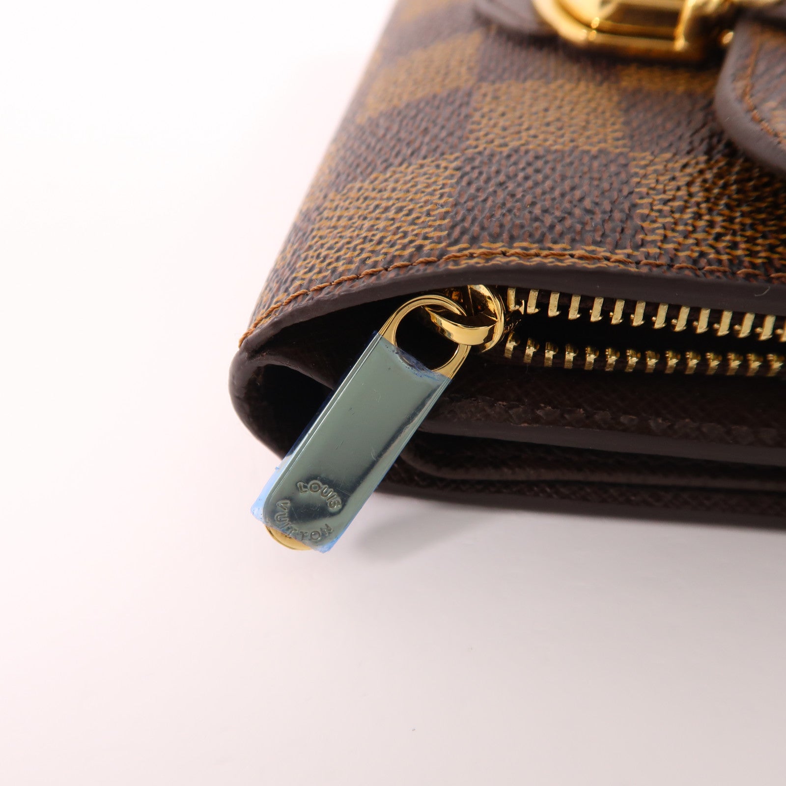 LOUIS VUITTON LV GHW Joey Wallet N60034 Damier Brown