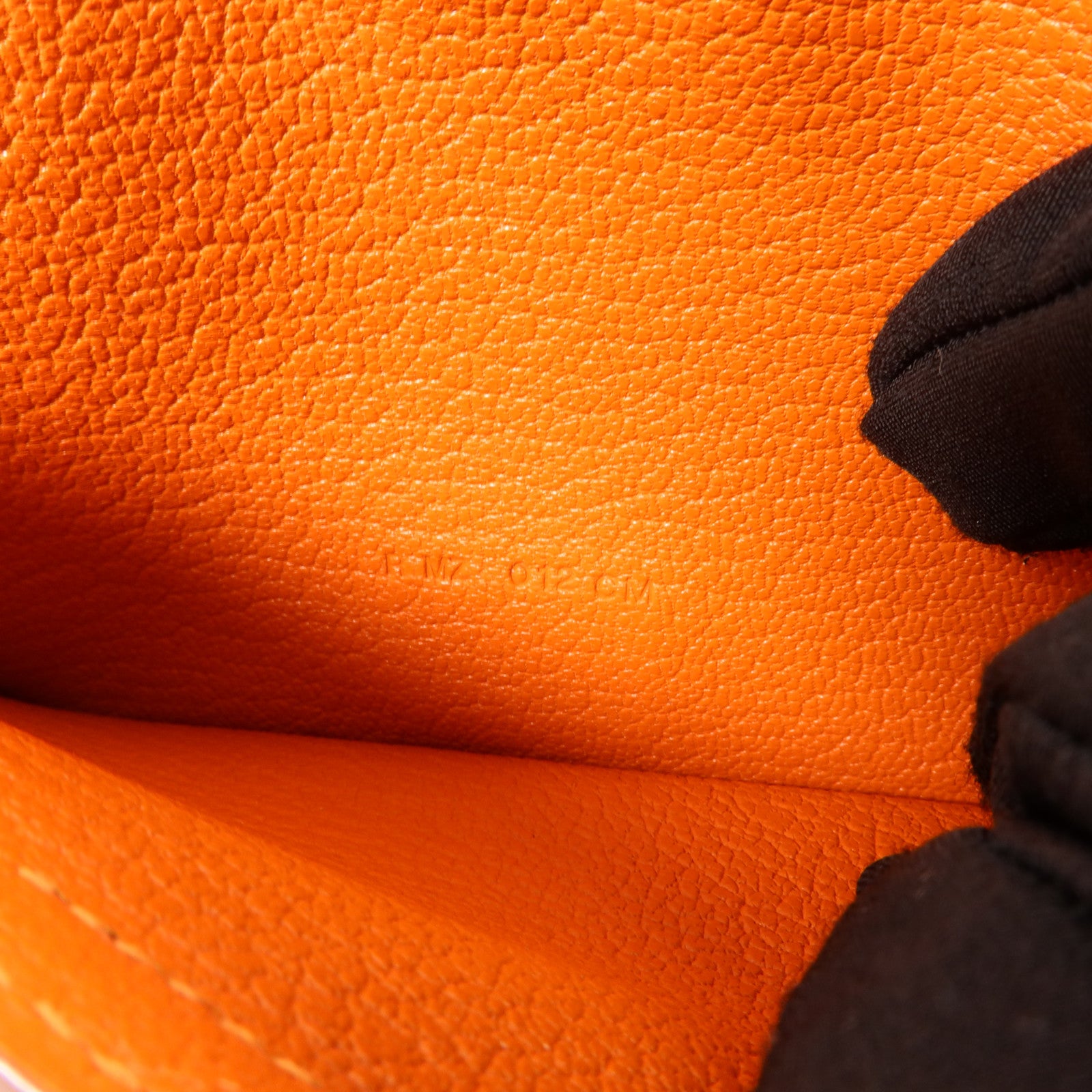 HERMES Chevre皮革Bearn Long Wallet長錢包Orange