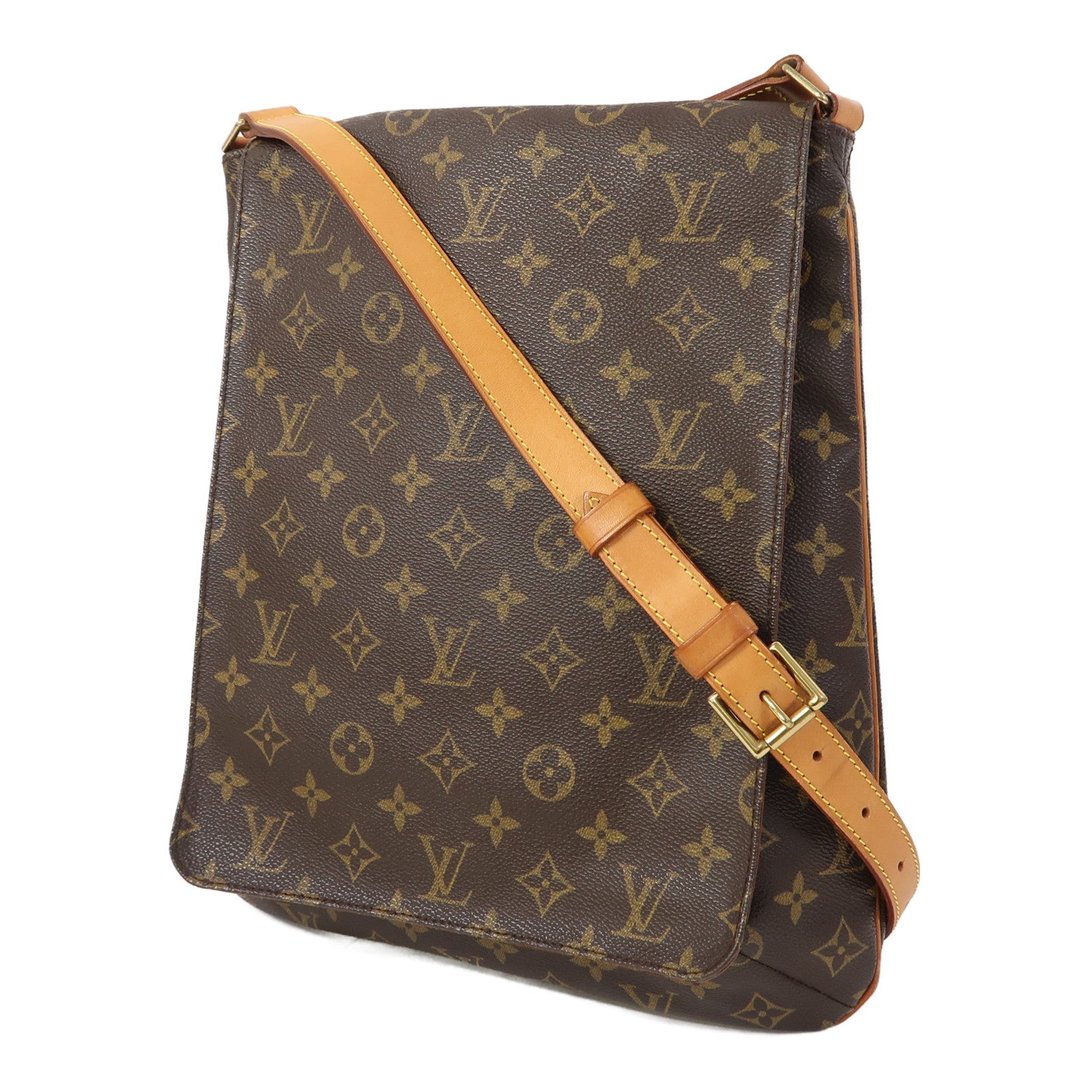 LOUIS VUITTON 【激減優惠】Monogram Musette金扣肩背袋啡色