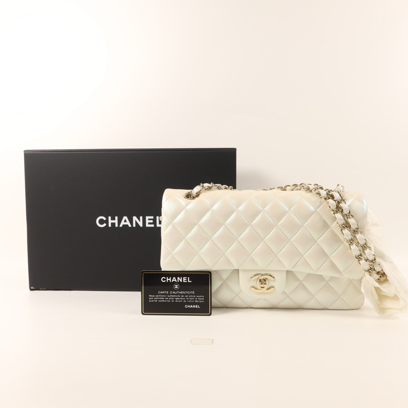 CHANEL 牛皮皮革Classic 25金扣鏈帶肩背袋