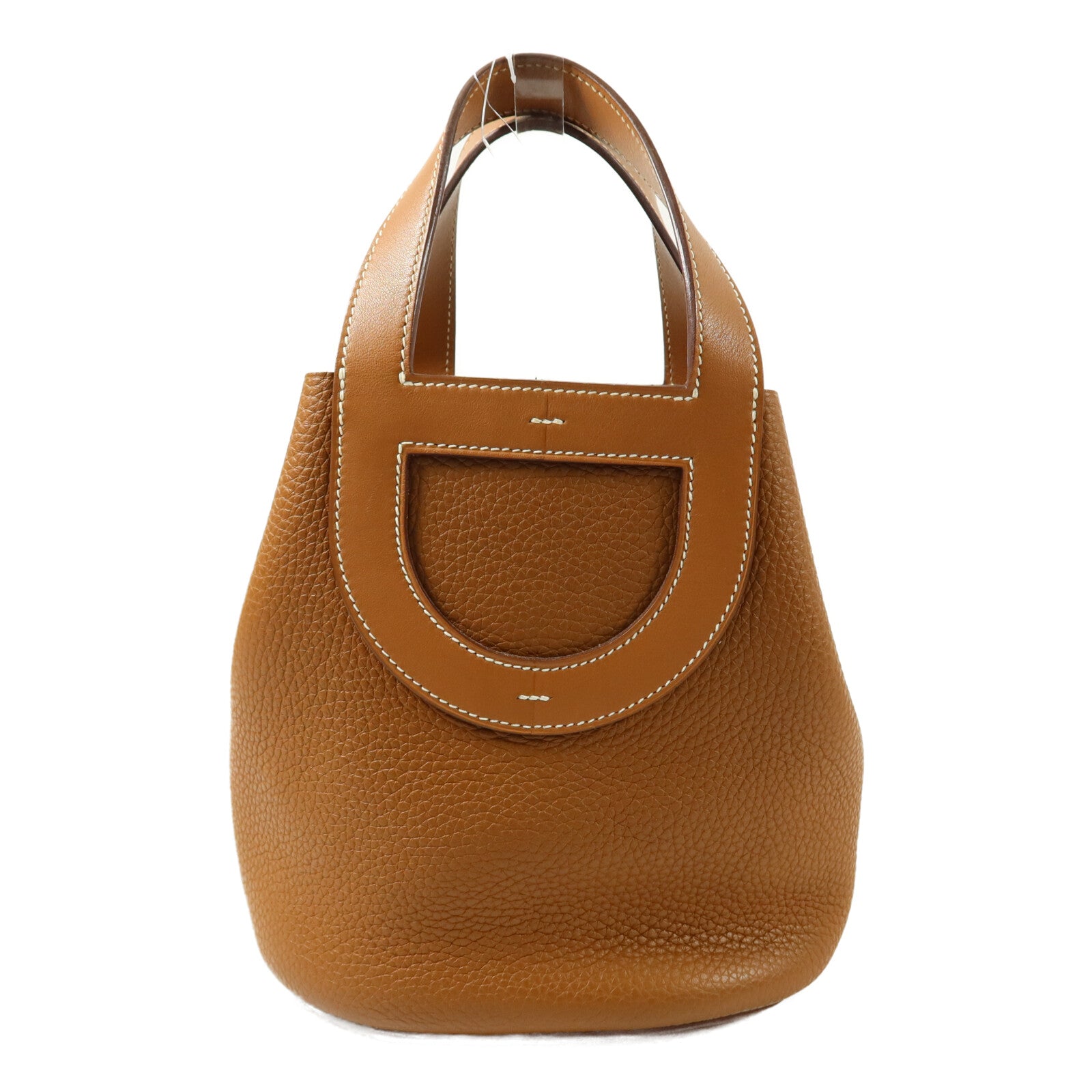 HERMES Clemence皮革In The Loop 18手挽袋Gold