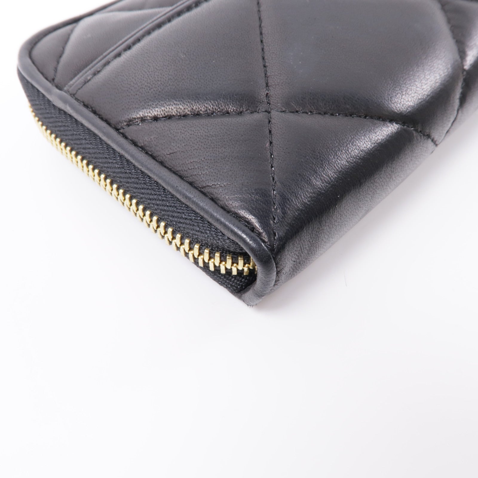 LANVIN 羊皮皮革Long Wallet金扣長錢包黑色