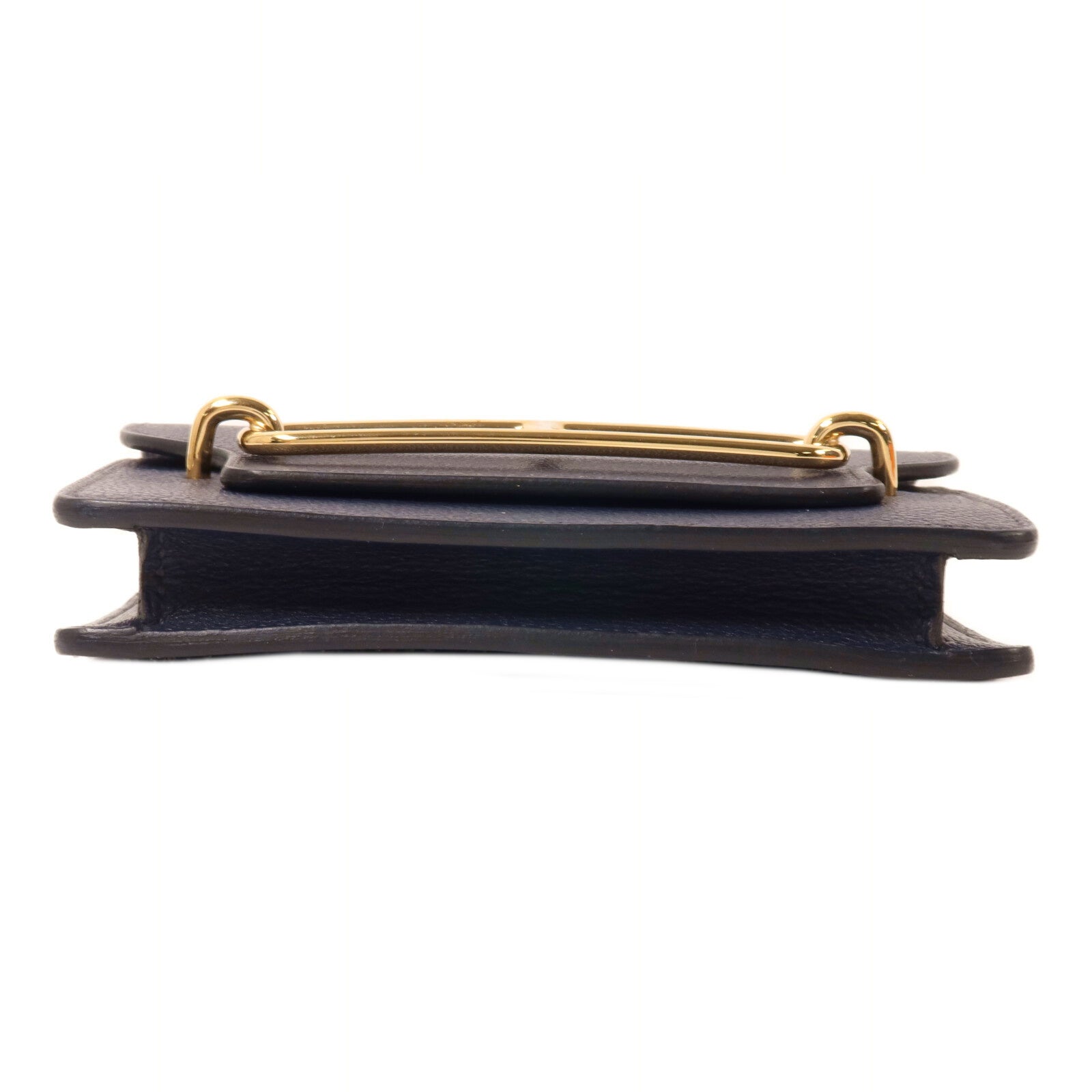 HERMES Evercolor皮革Roulis Slim Wallet錢包Bleu Nuit