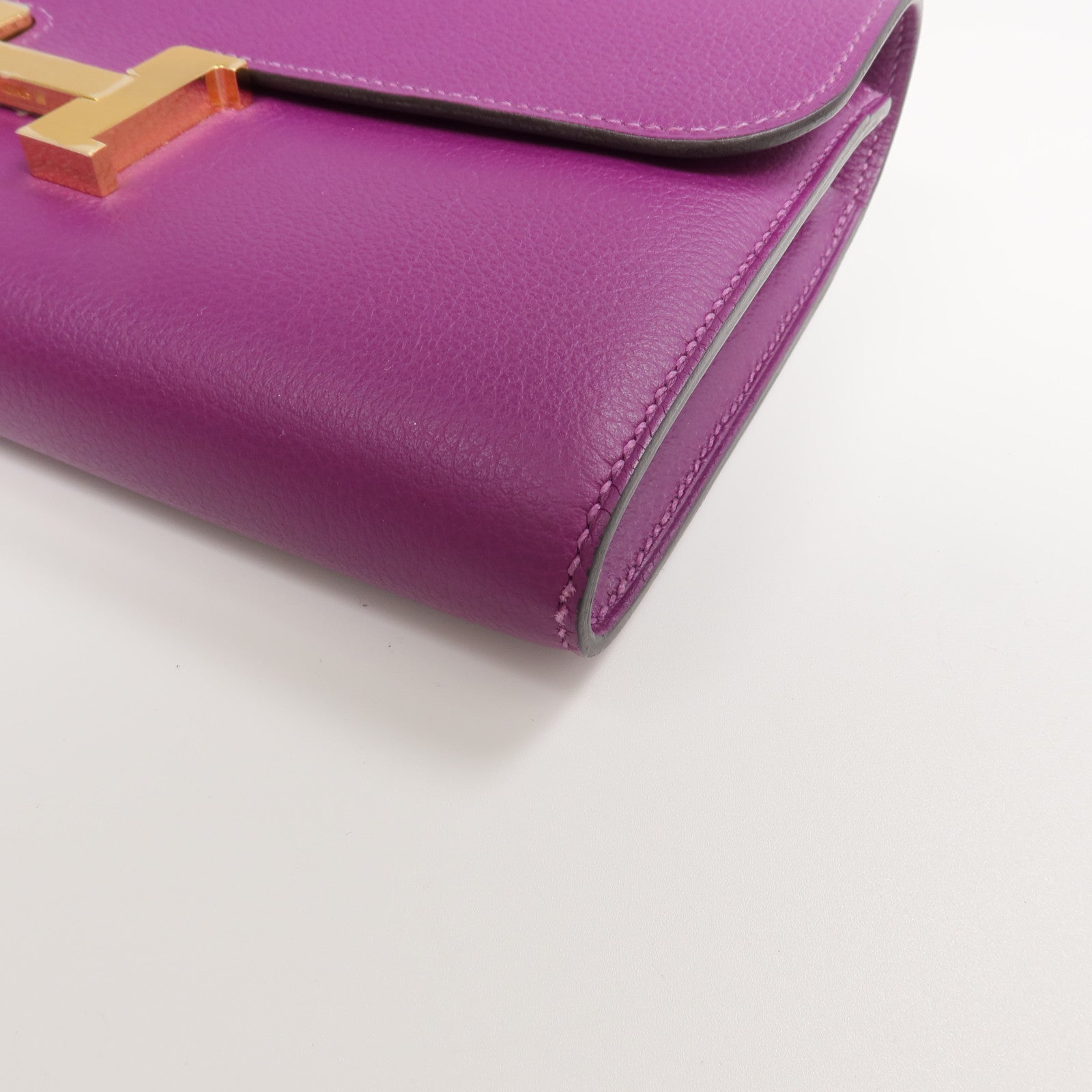 HERMES Evercolor皮革Constance Long Wallet長錢包