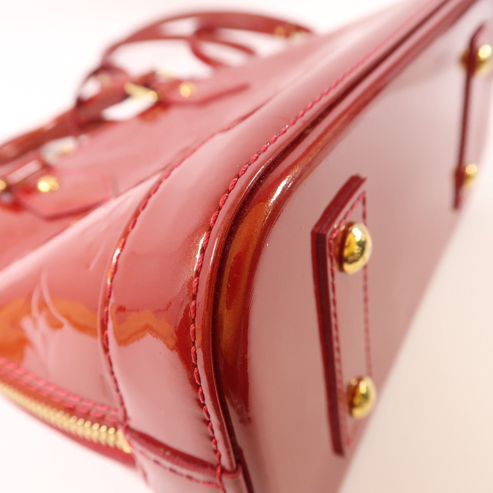 LOUIS VUITTON Monogram Vernis Alma BB金扣手挽肩背兩用袋