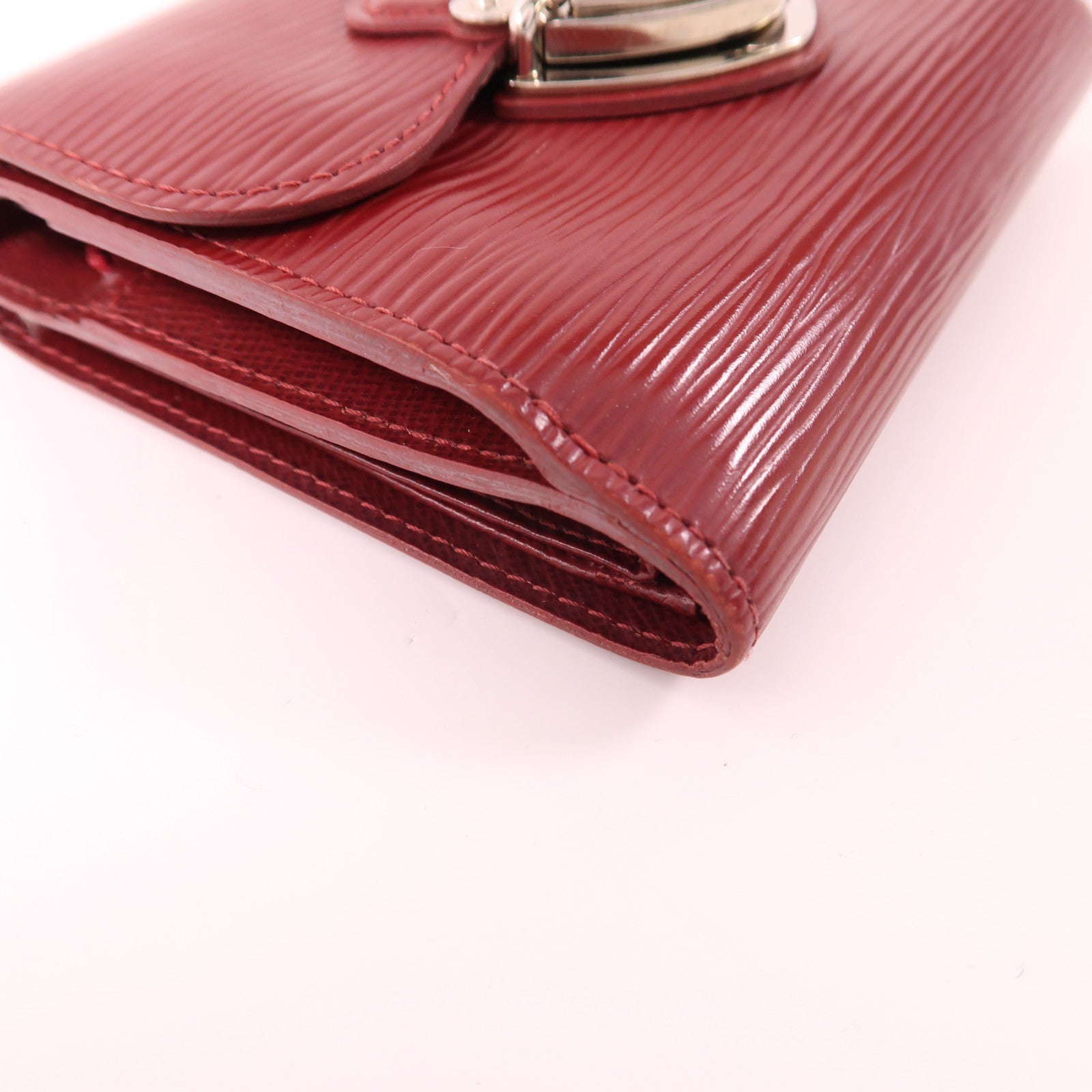 LOUIS VUITTON LV SHW Portefeuille Joy Tri-fold Wallet Epi Leather Red
