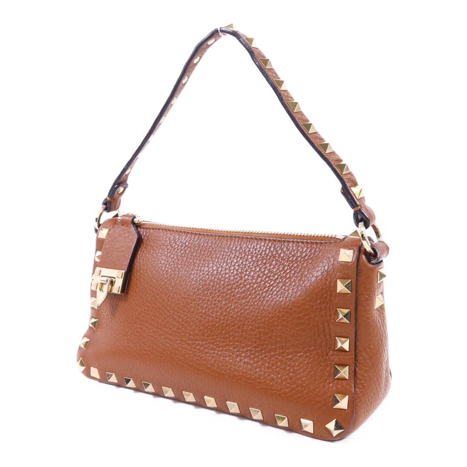 Valentino 【激減優惠】牛皮皮革Rockstud 2 Way Shoulder Bag金扣手挽肩背兩用袋