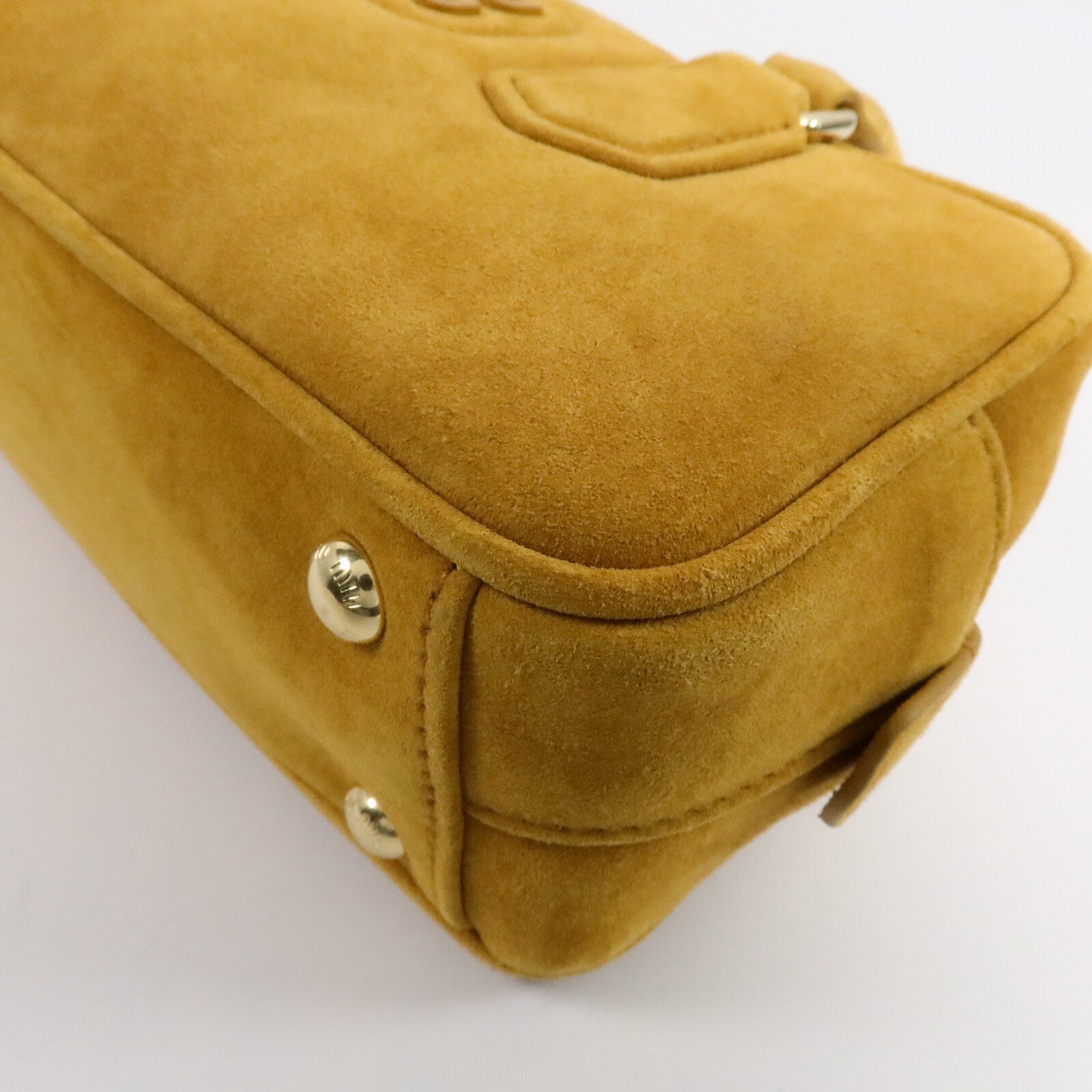 Miu Miu 麂皮皮革Arcadie Padded Suede Bag手挽肩背兩用袋
