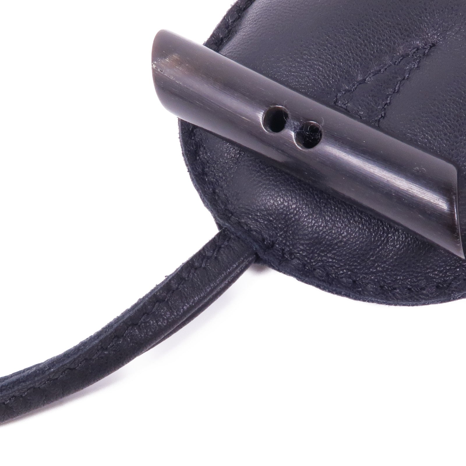 HERMES 水牛角/Milo皮革Charm掛飾Nior