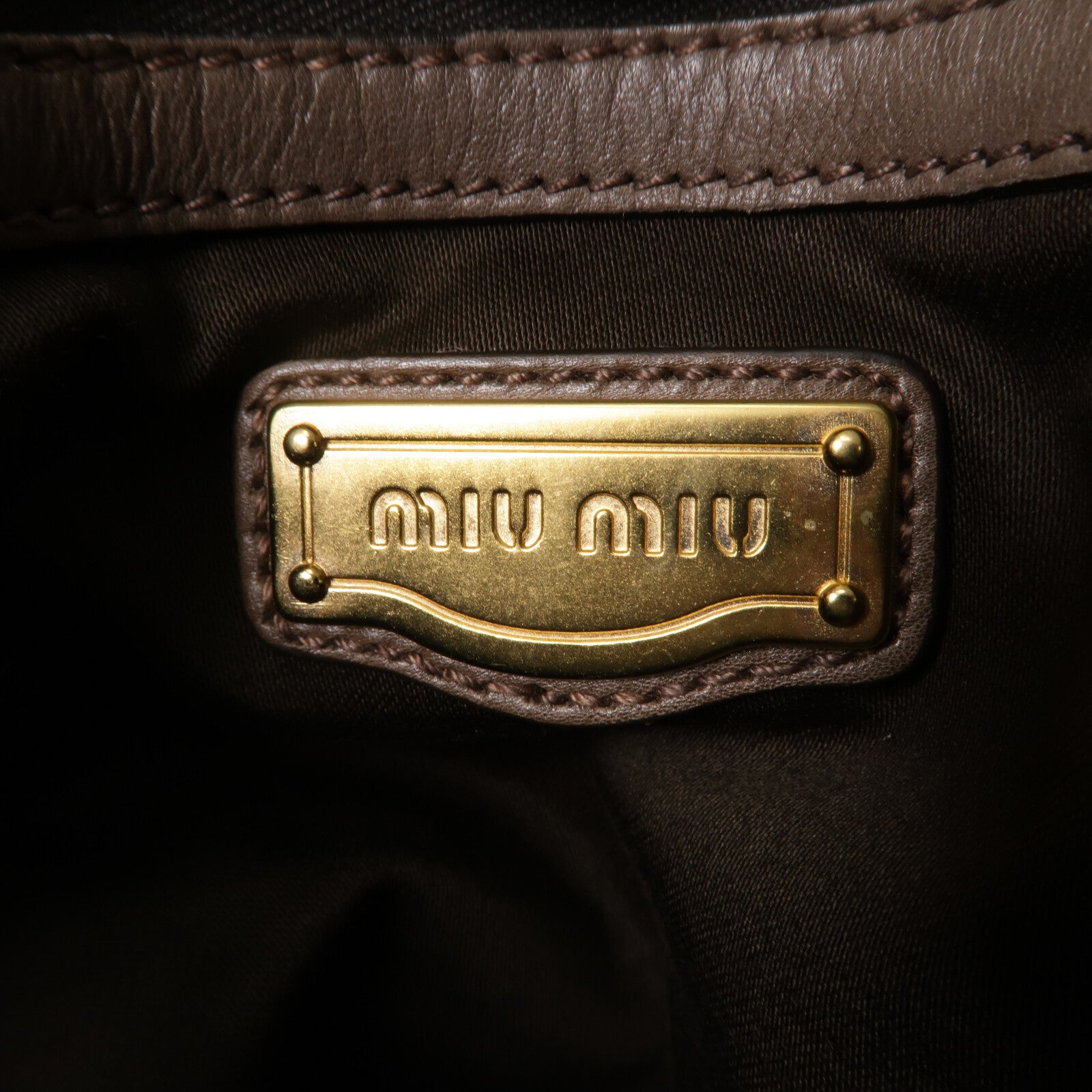 Miu Miu 牛皮皮革2 Way Shoulder手挽肩背兩用袋