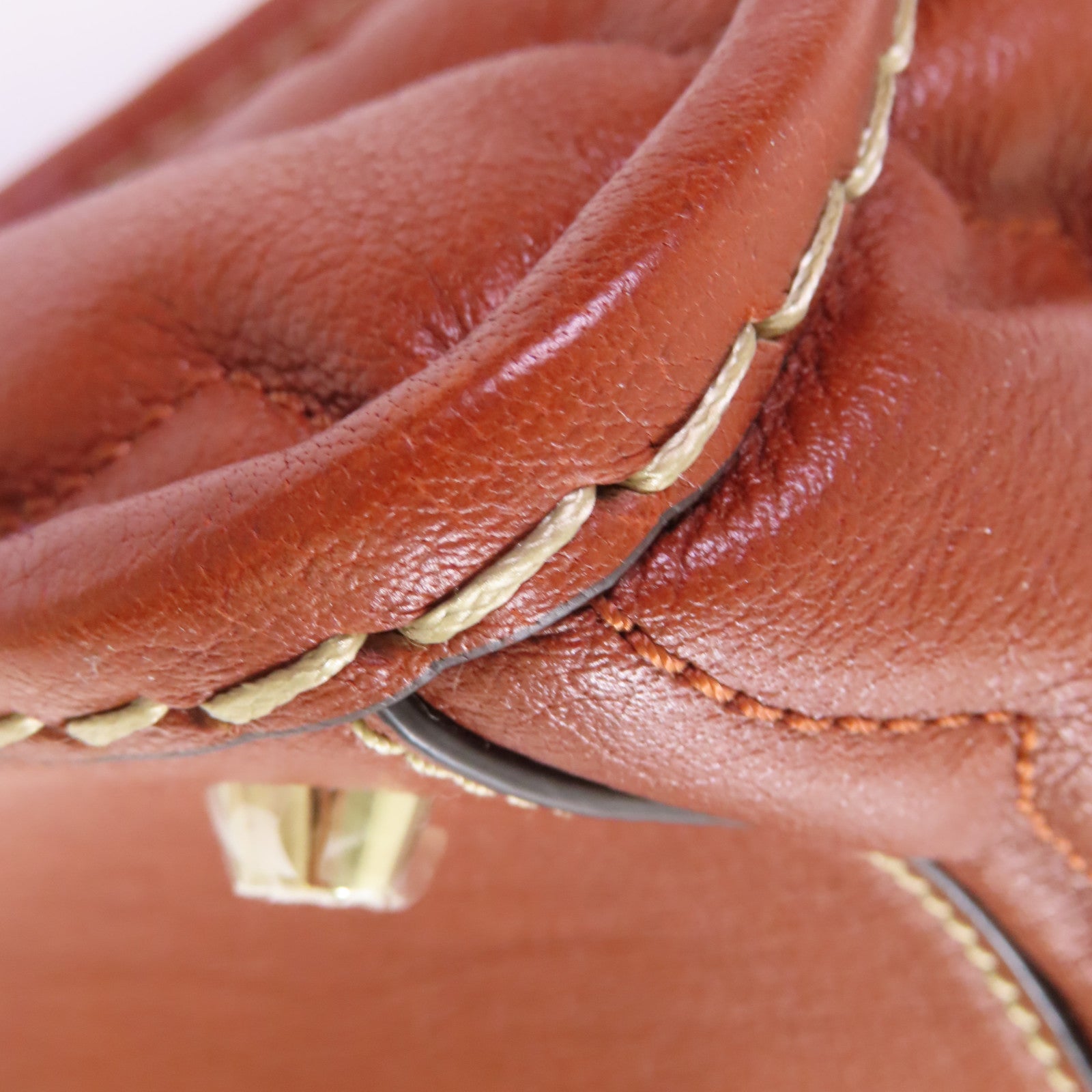Chloe 【激減優惠】牛皮皮革Edith Satchel 2Way Shoulder Bag金扣手挽肩背兩用袋啡色