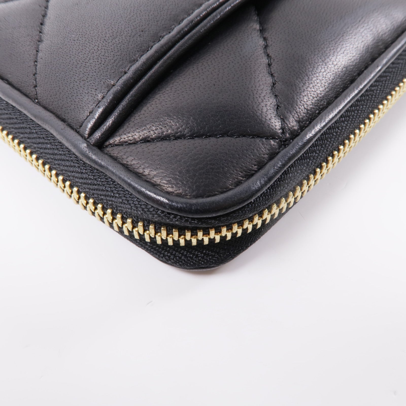 LANVIN 羊皮皮革Long Wallet金扣長錢包黑色