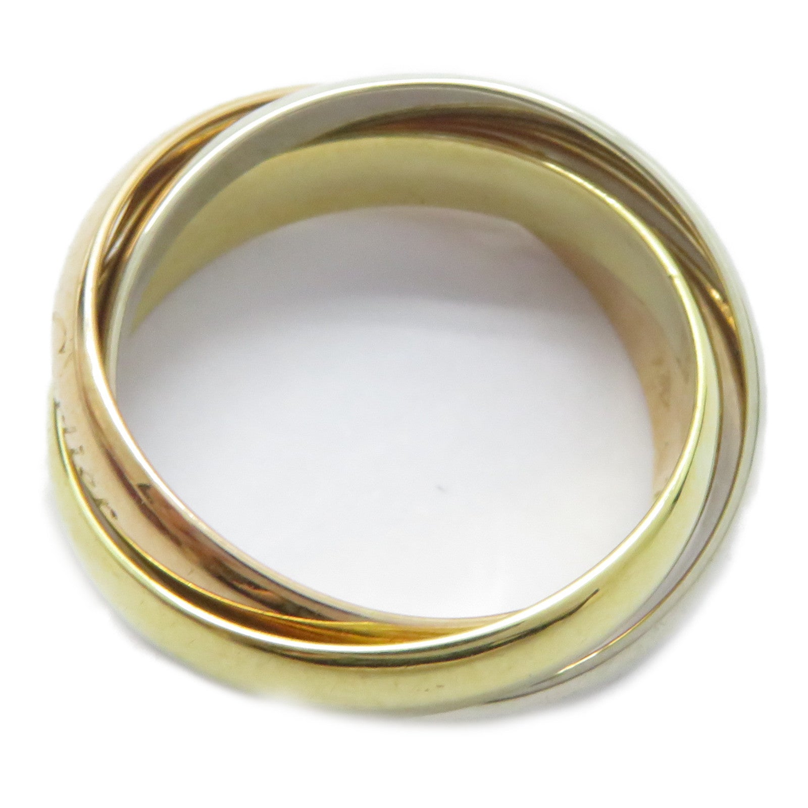 CARTIER 【激減優惠】18K黃金/白金/玫瑰金Trinity戒指Cartier#51/US#6