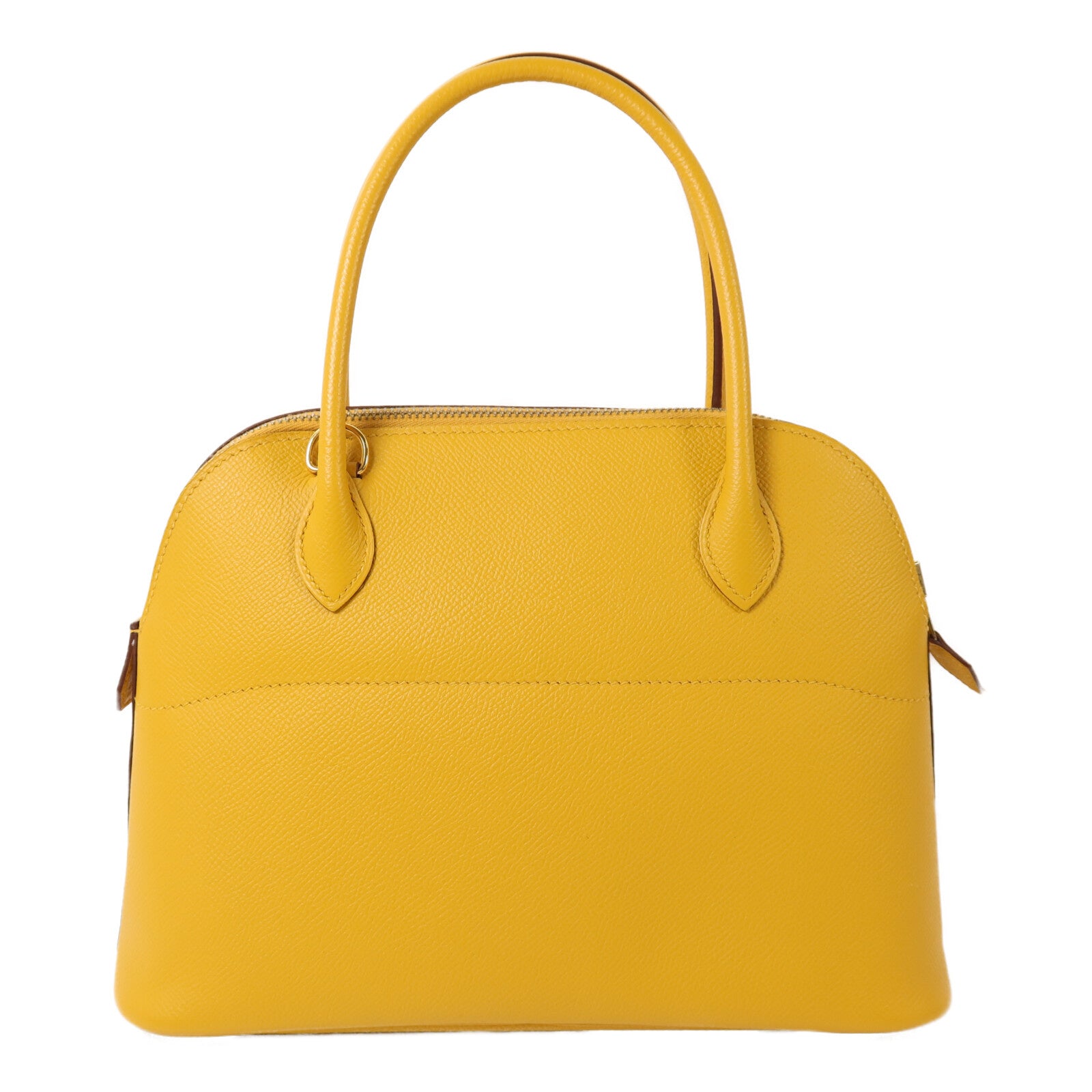 HERMES Epsom皮革Bolide 27手挽肩背兩用袋Jaune Ambre