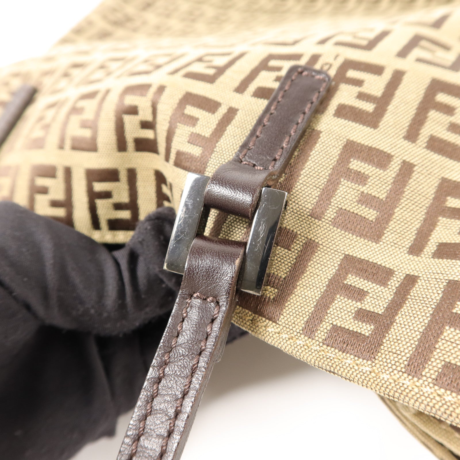 FENDI 牛皮皮革/帆布Vintage Hand Bag手挽袋