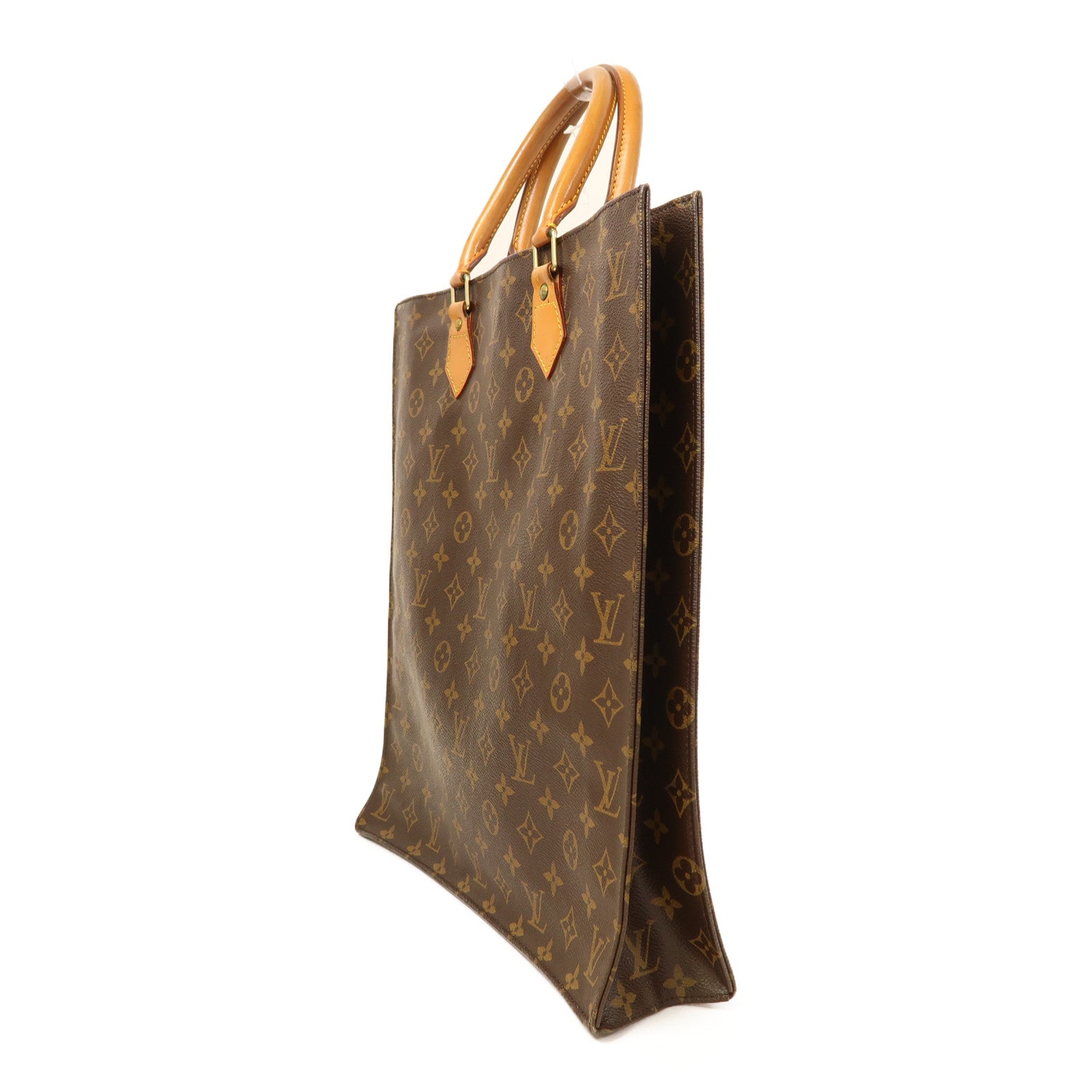 LOUIS VUITTON 【激減優惠】Monogram Sac Plat金扣手挽袋