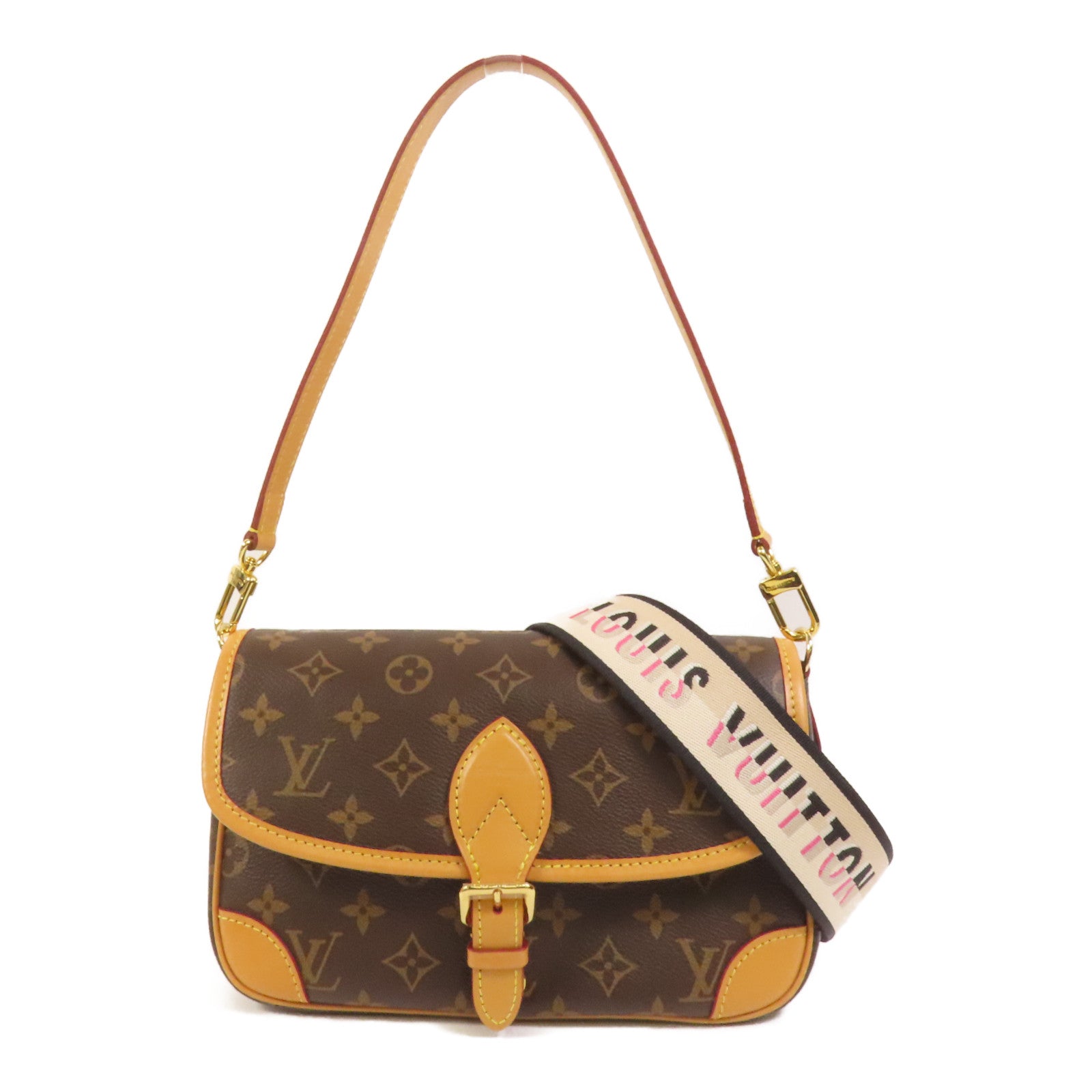LOUIS VUITTON Monogram Diane金扣手挽肩背兩用袋