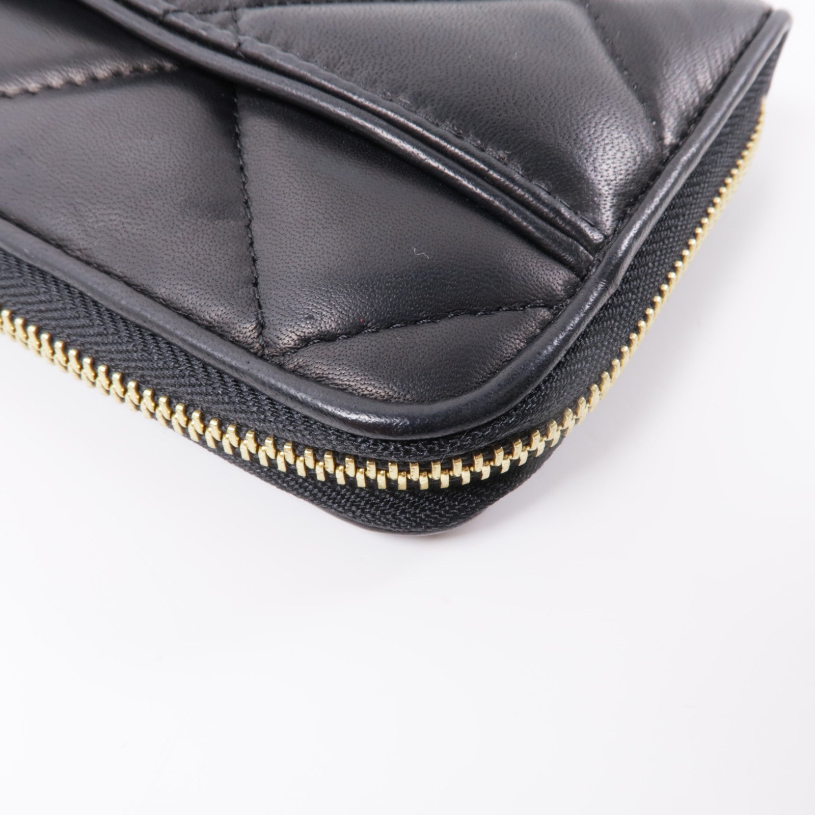 LANVIN 羊皮皮革Long Wallet金扣長錢包黑色