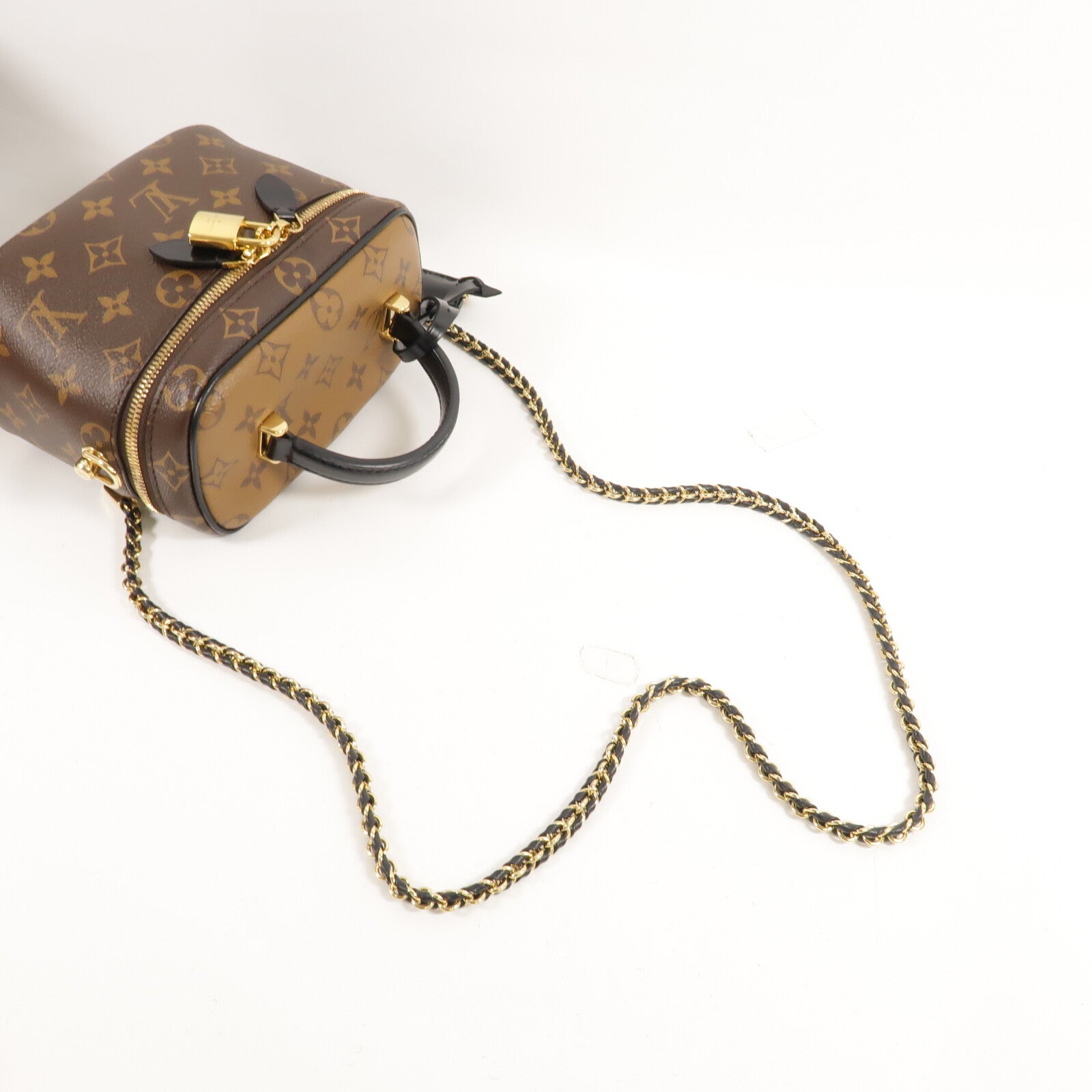 LOUIS VUITTON Monogram Reverse Vanity PM鏈帶手挽肩背兩用袋