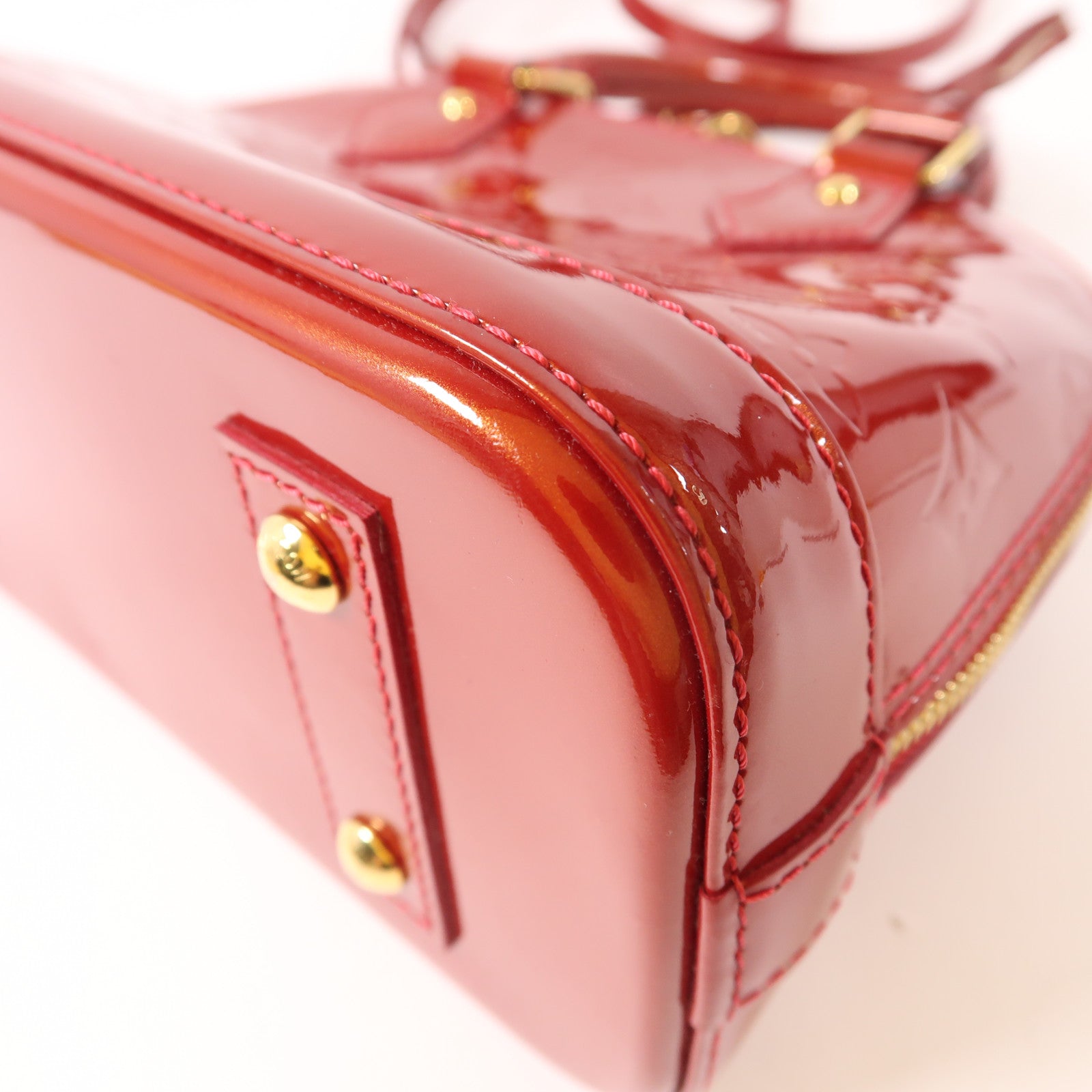 LOUIS VUITTON Monogram Vernis Alma BB金扣手挽肩背兩用袋