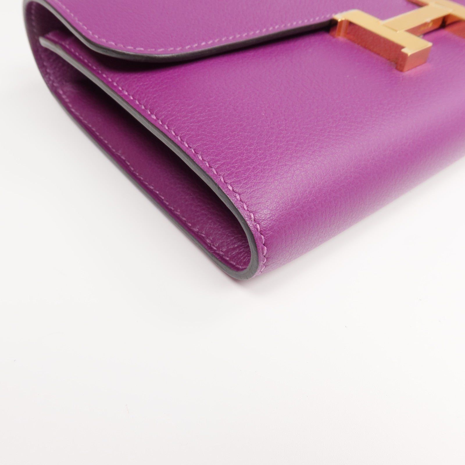 HERMES Evercolor皮革Constance Long Wallet長錢包