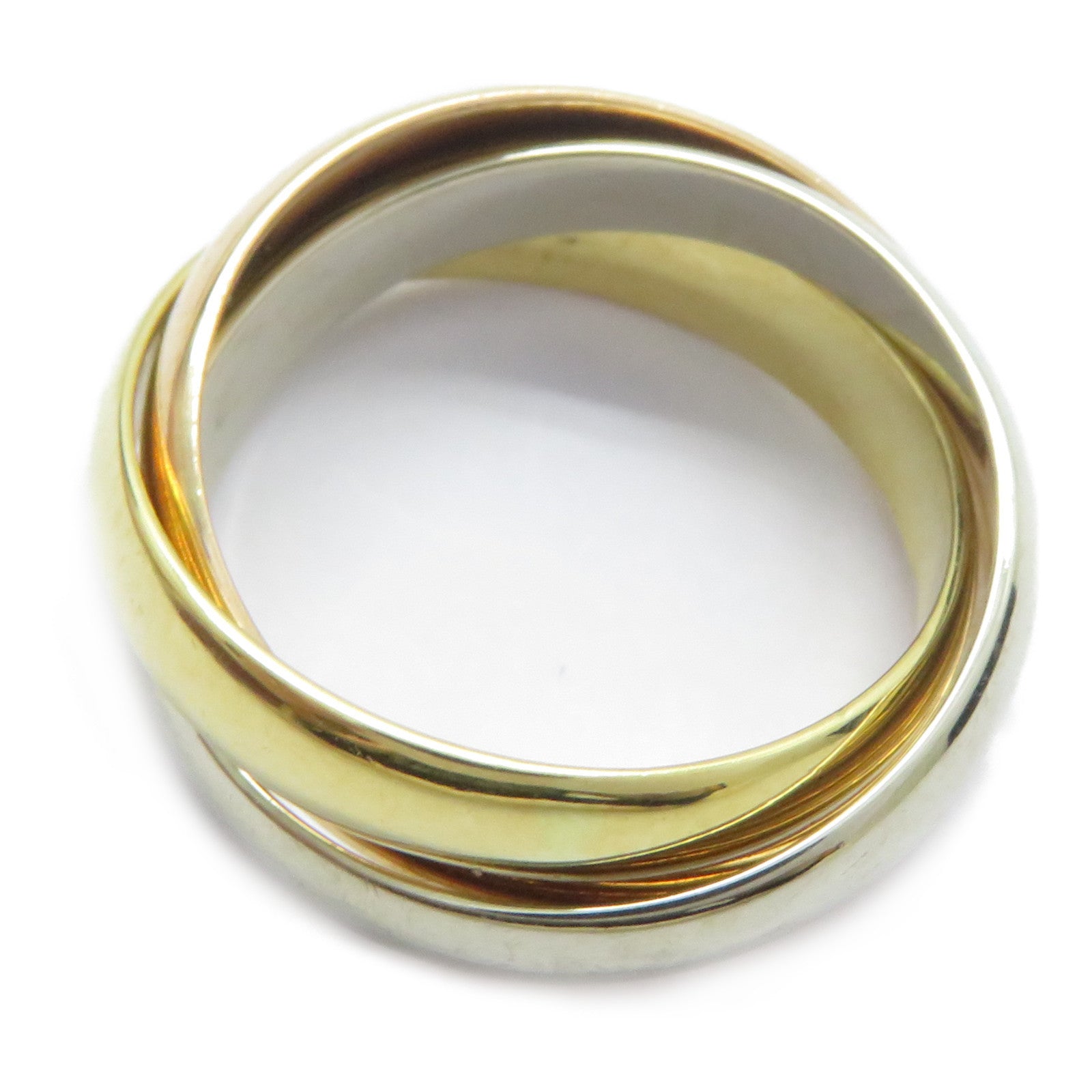 CARTIER 【激減優惠】18K黃金/白金/玫瑰金Trinity戒指Cartier#51/US#6