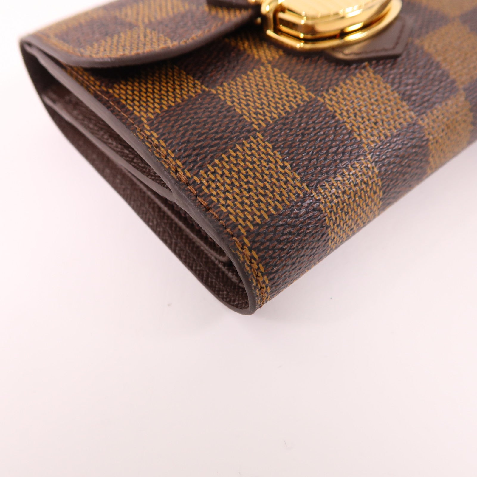 LOUIS VUITTON LV GHW Joey Wallet N60034 Damier Brown