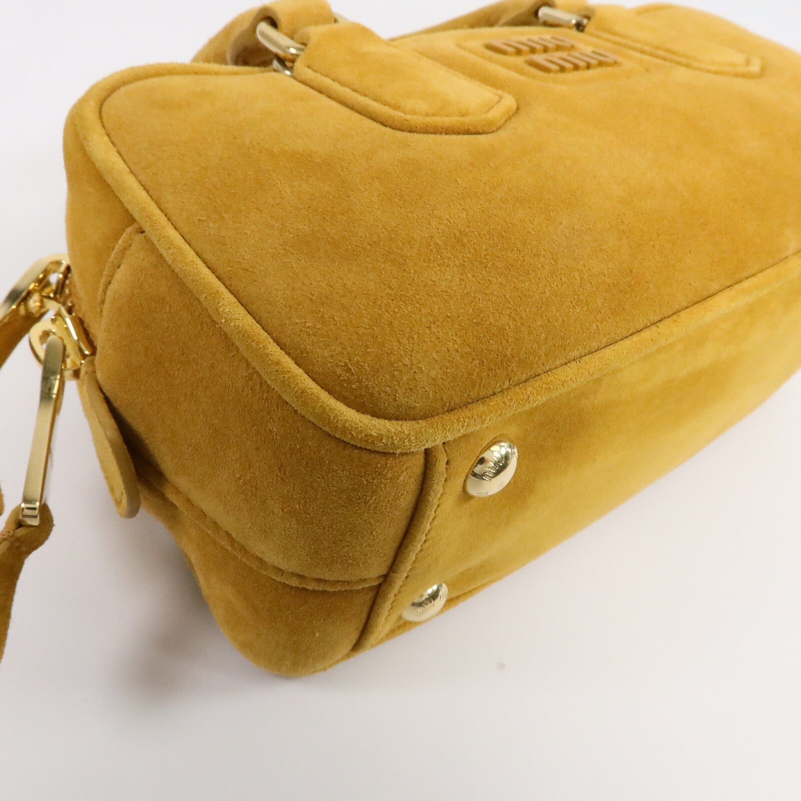 Miu Miu 麂皮皮革Arcadie Padded Suede Bag手挽肩背兩用袋