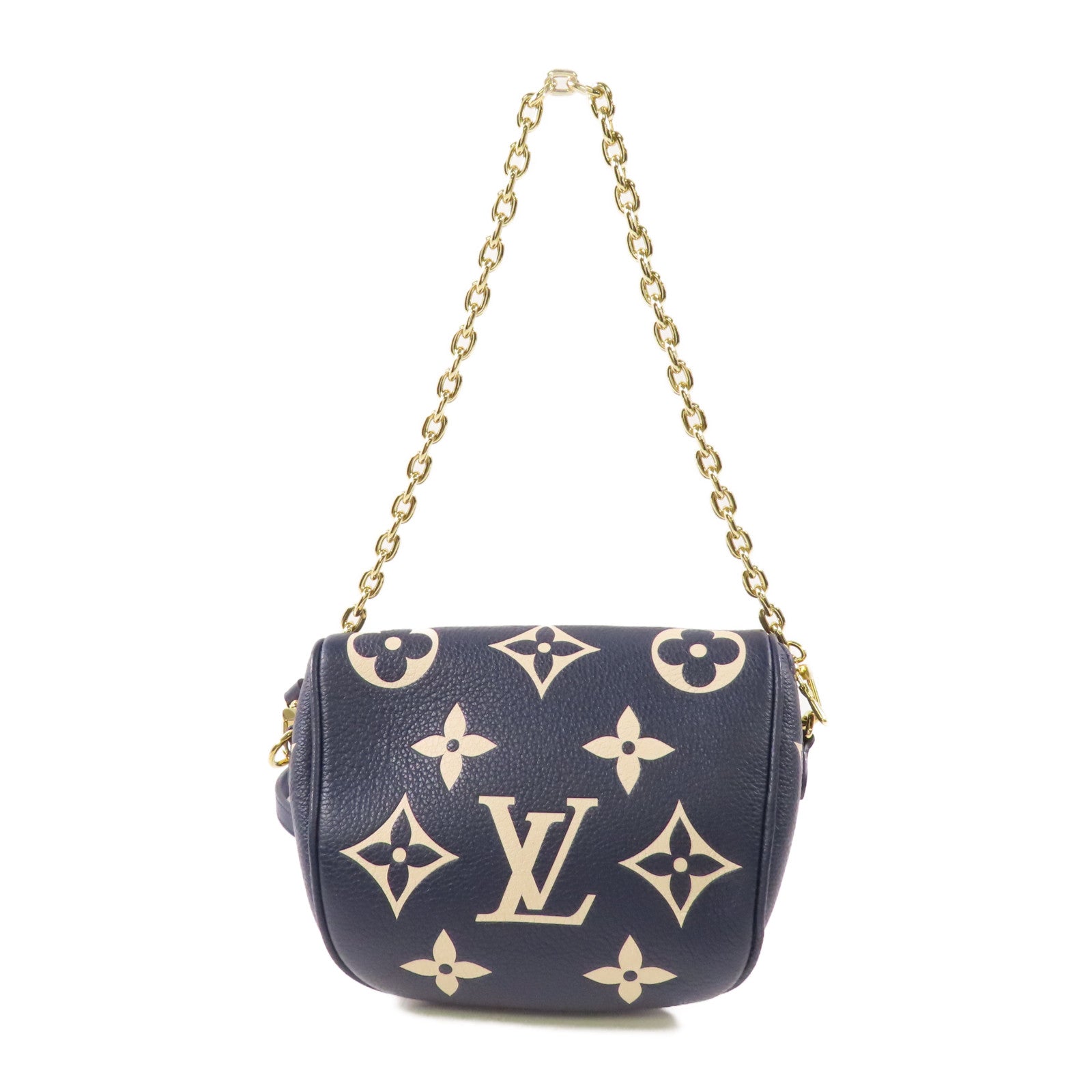LOUIS VUITTON Monogram Empreinte Mini Bumbag金扣手挽肩背兩用袋