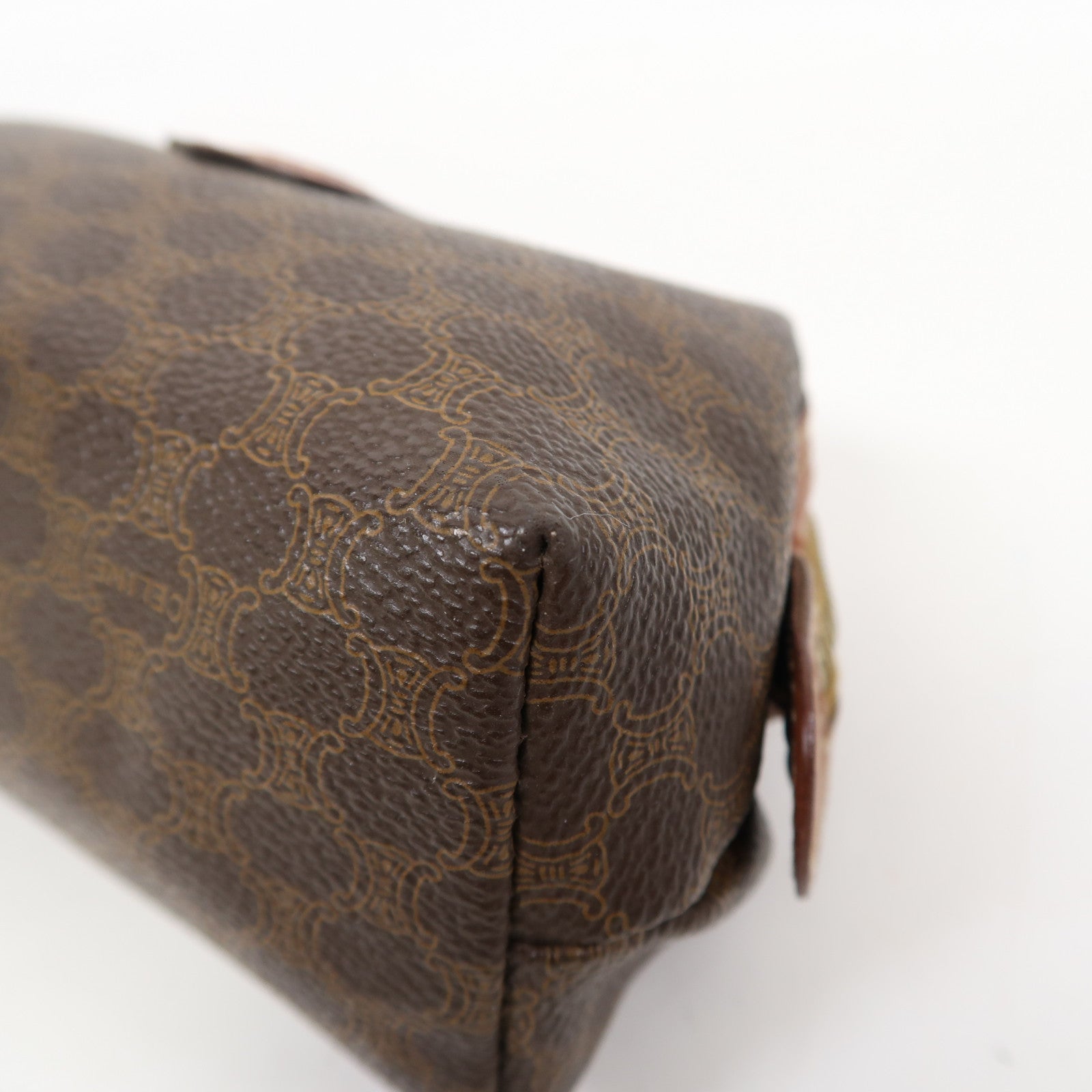 CELINE Macadam Vintage Pouch Bag金扣手拿包啡色