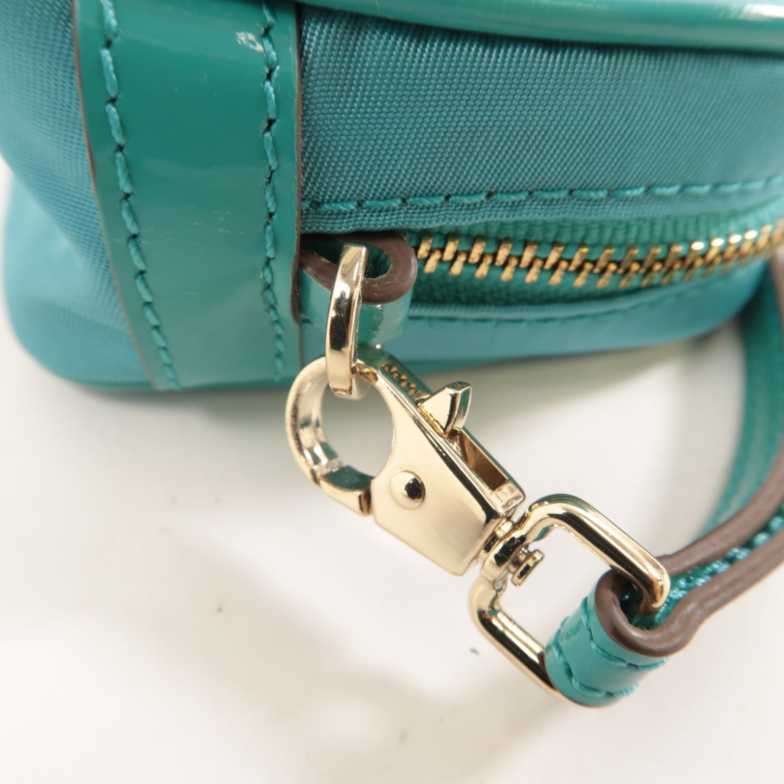 ANYA HINDMARCH 尼龍Clutch Bag金扣手拿包藍色
