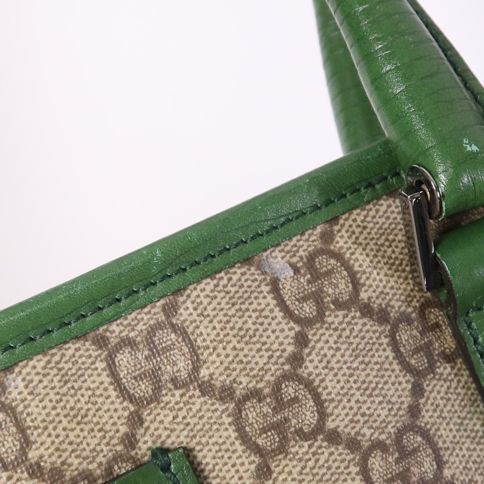 GUCCI GG帆布Tote Bag銀扣手挽袋