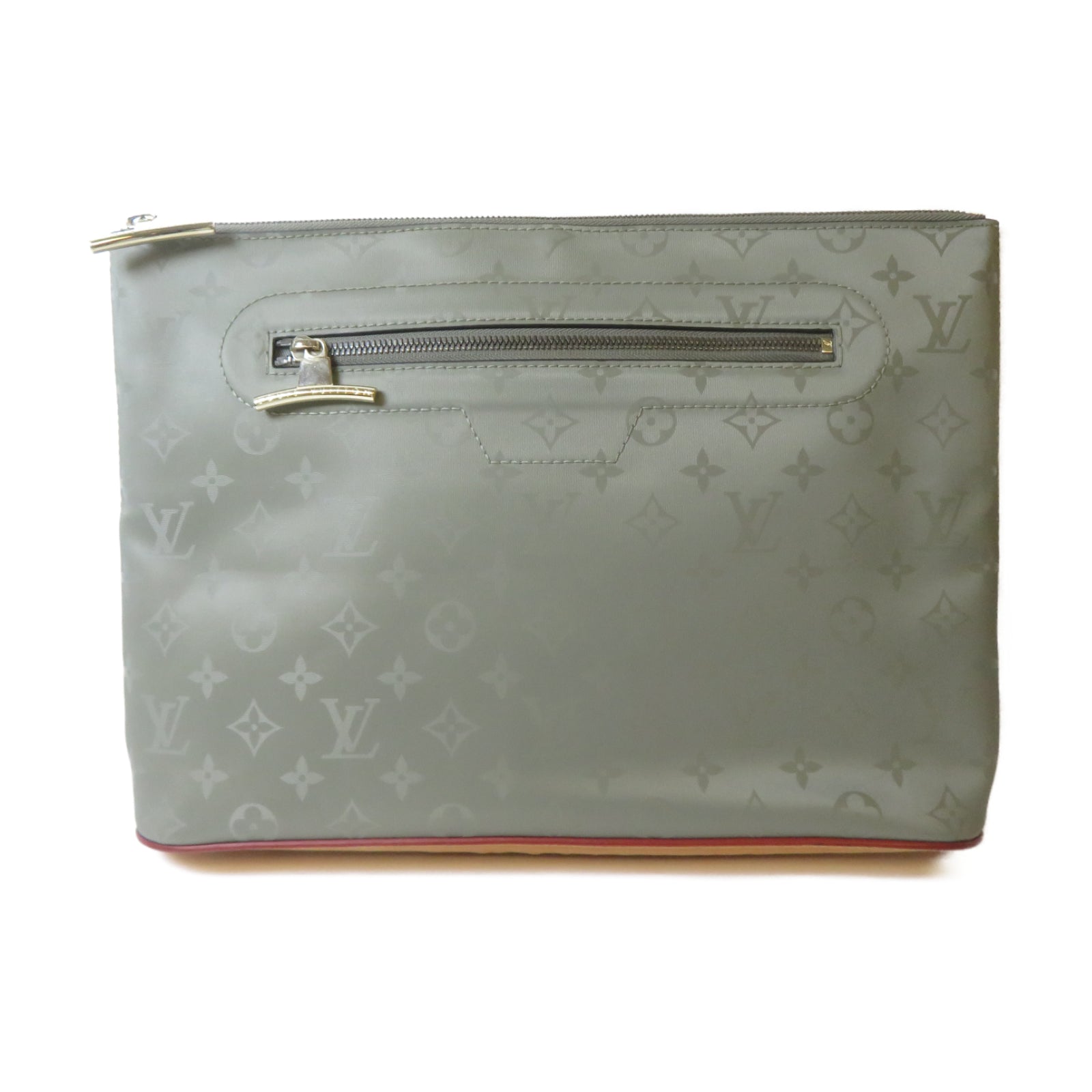 LOUIS VUITTON **【激減優惠】Monogram Titanium Pochette Cosmos Clutch金扣手拿包灰色
