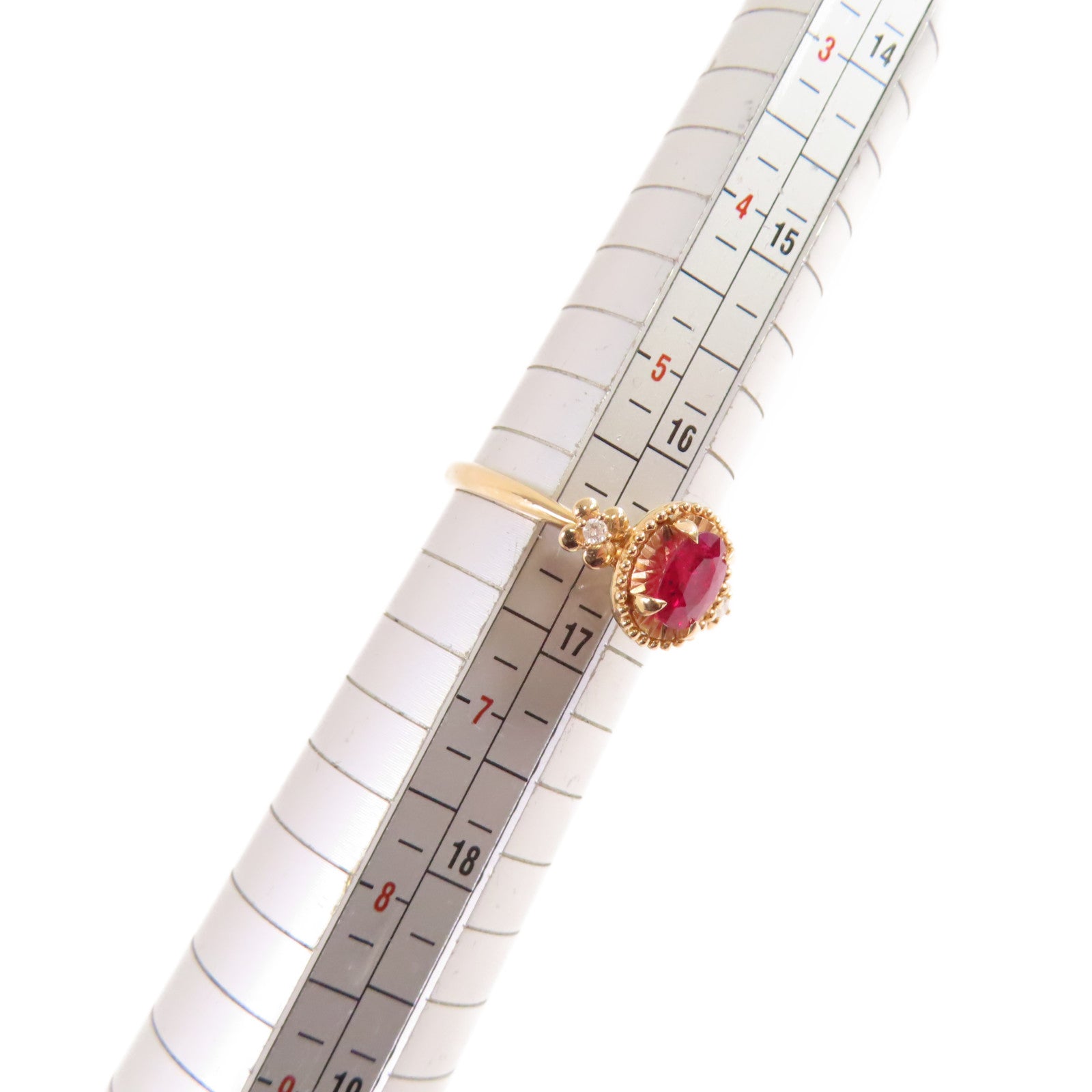 JEWELRY 【激減優惠】18K玫瑰金/紅寶石/鑽石Ruby Diamond Ring戒指US#6