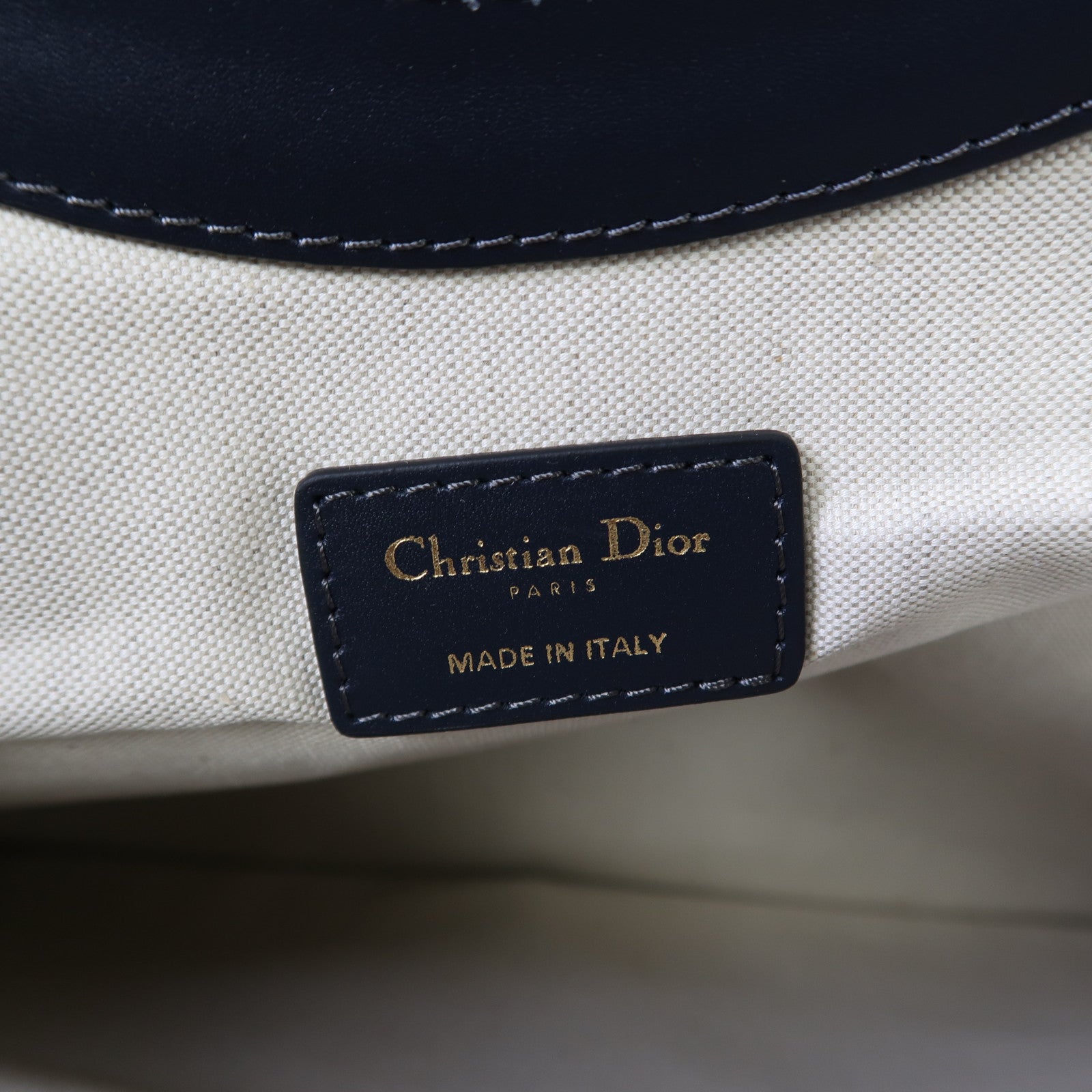 Dior 帆布Hand Bag金扣手挽袋藍色