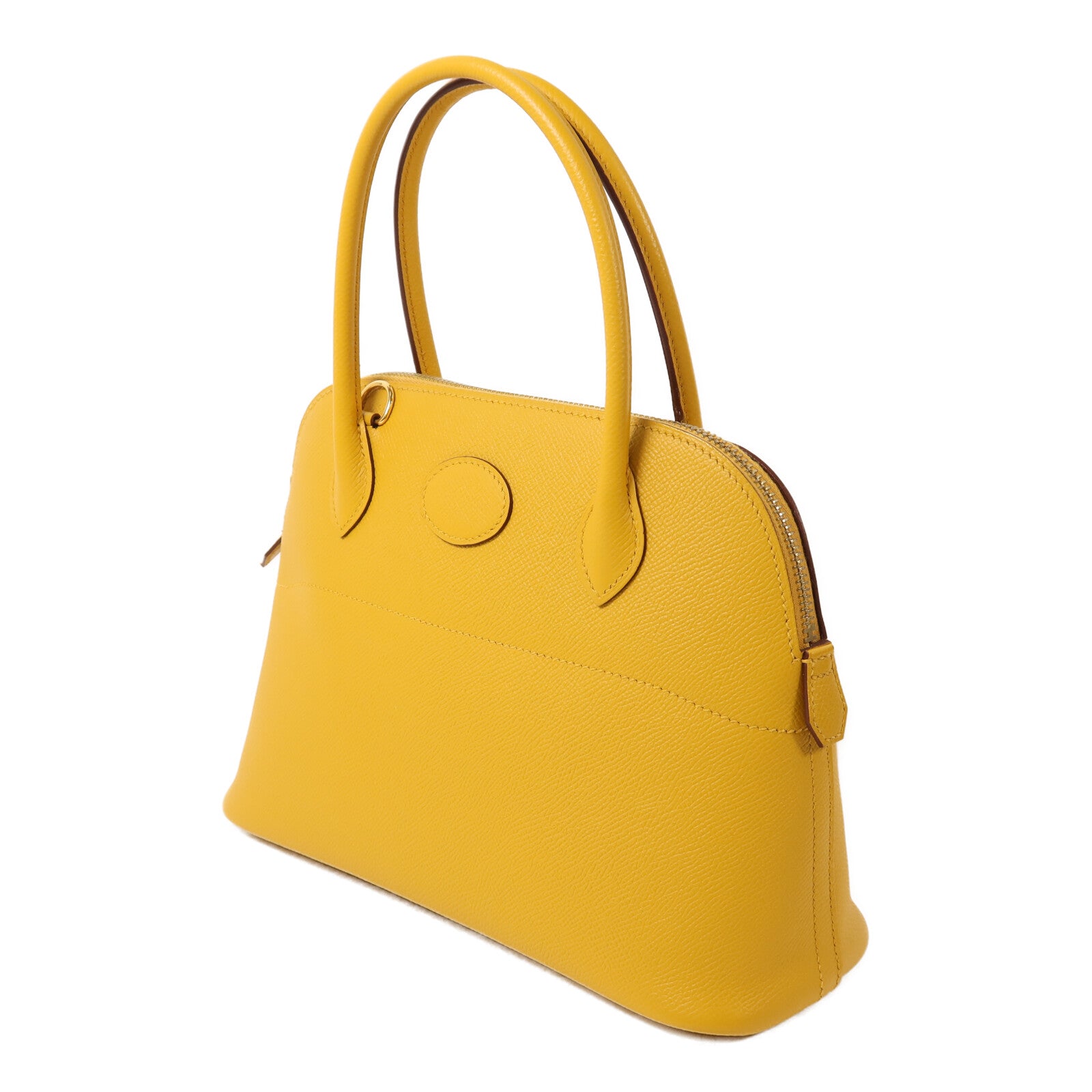 HERMES Epsom皮革Bolide 27手挽肩背兩用袋Jaune Ambre
