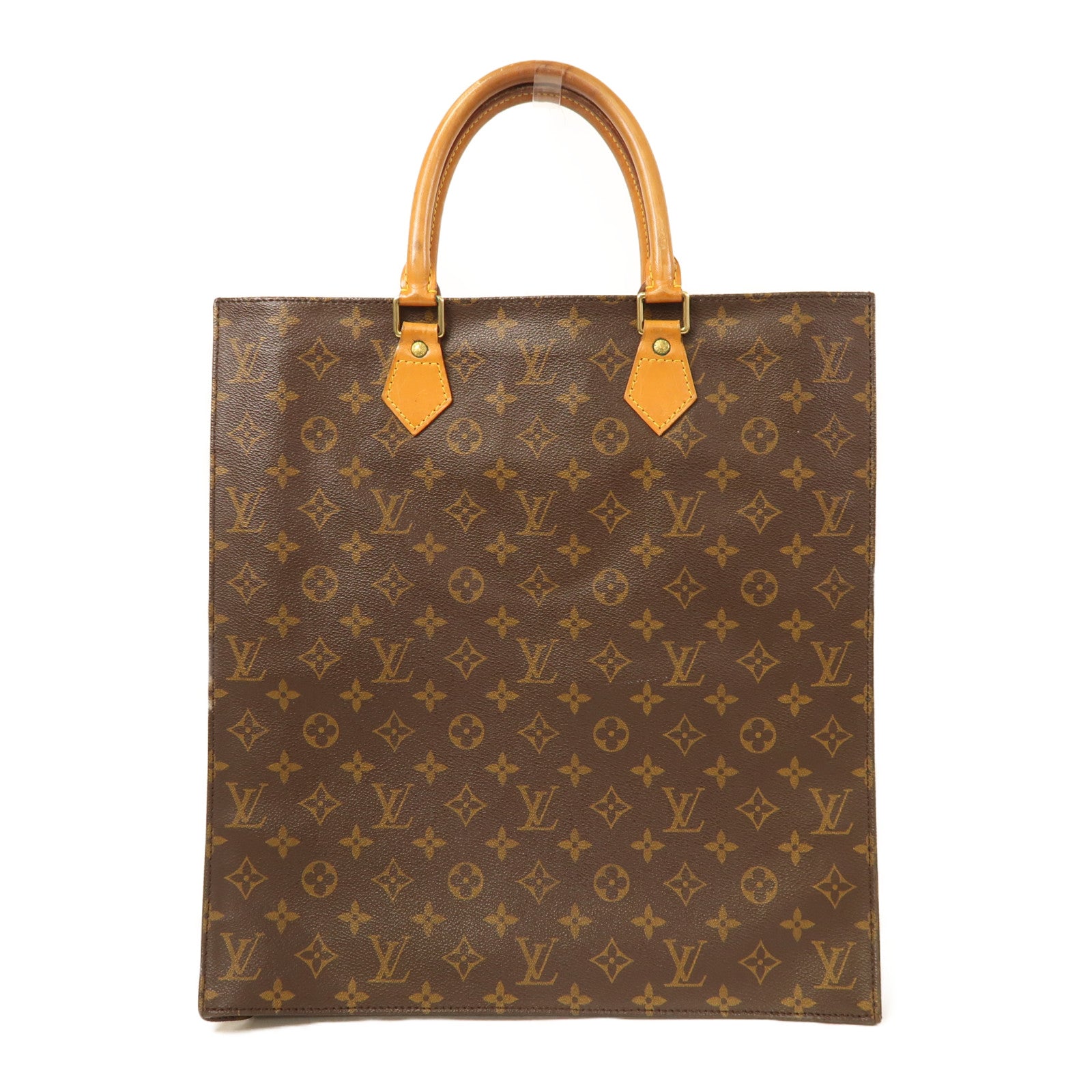 LOUIS VUITTON 【激減優惠】Monogram Sac Plat金扣手挽袋