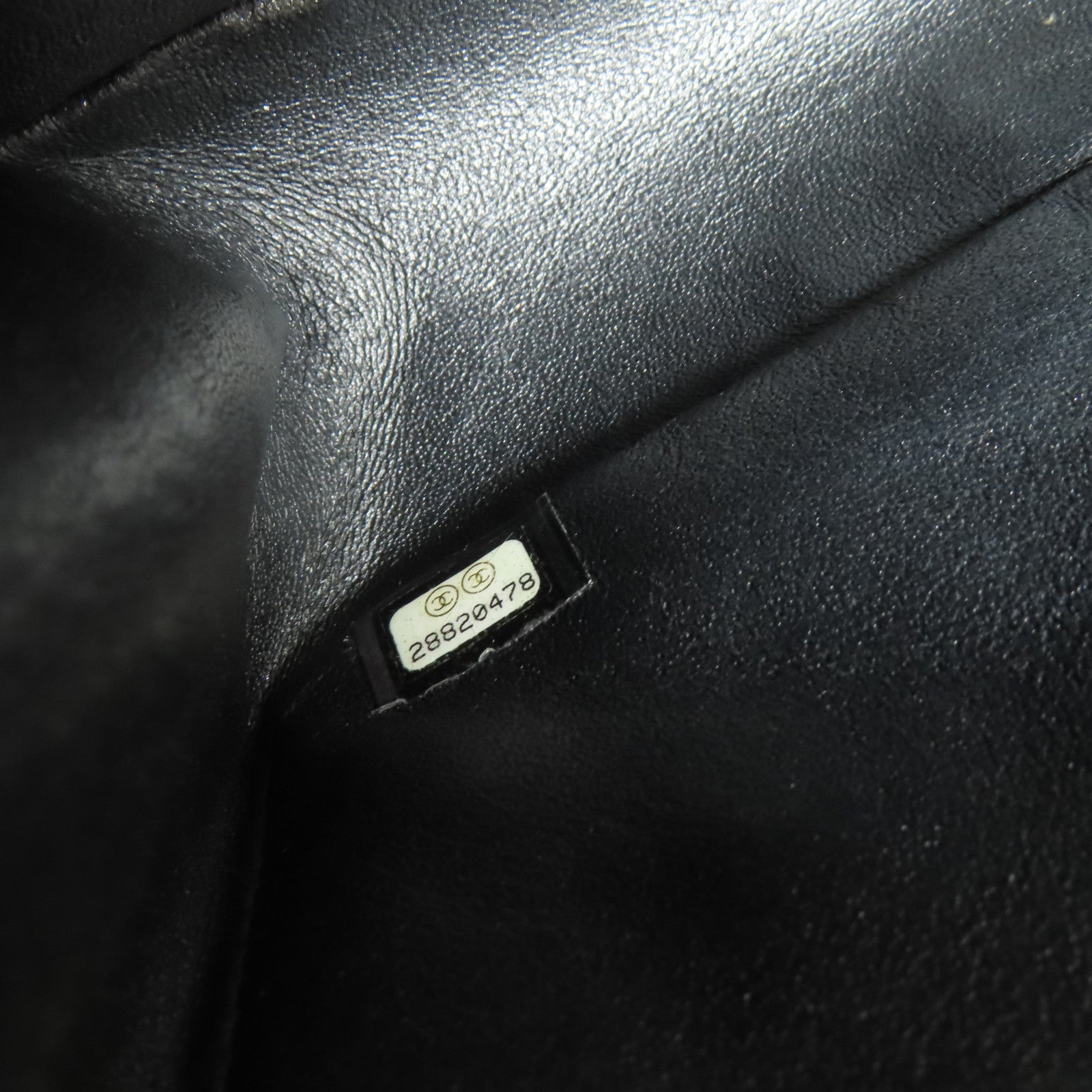 CHANEL CC 2.55 Chain Shoulder Bag Calfskin Leather Black