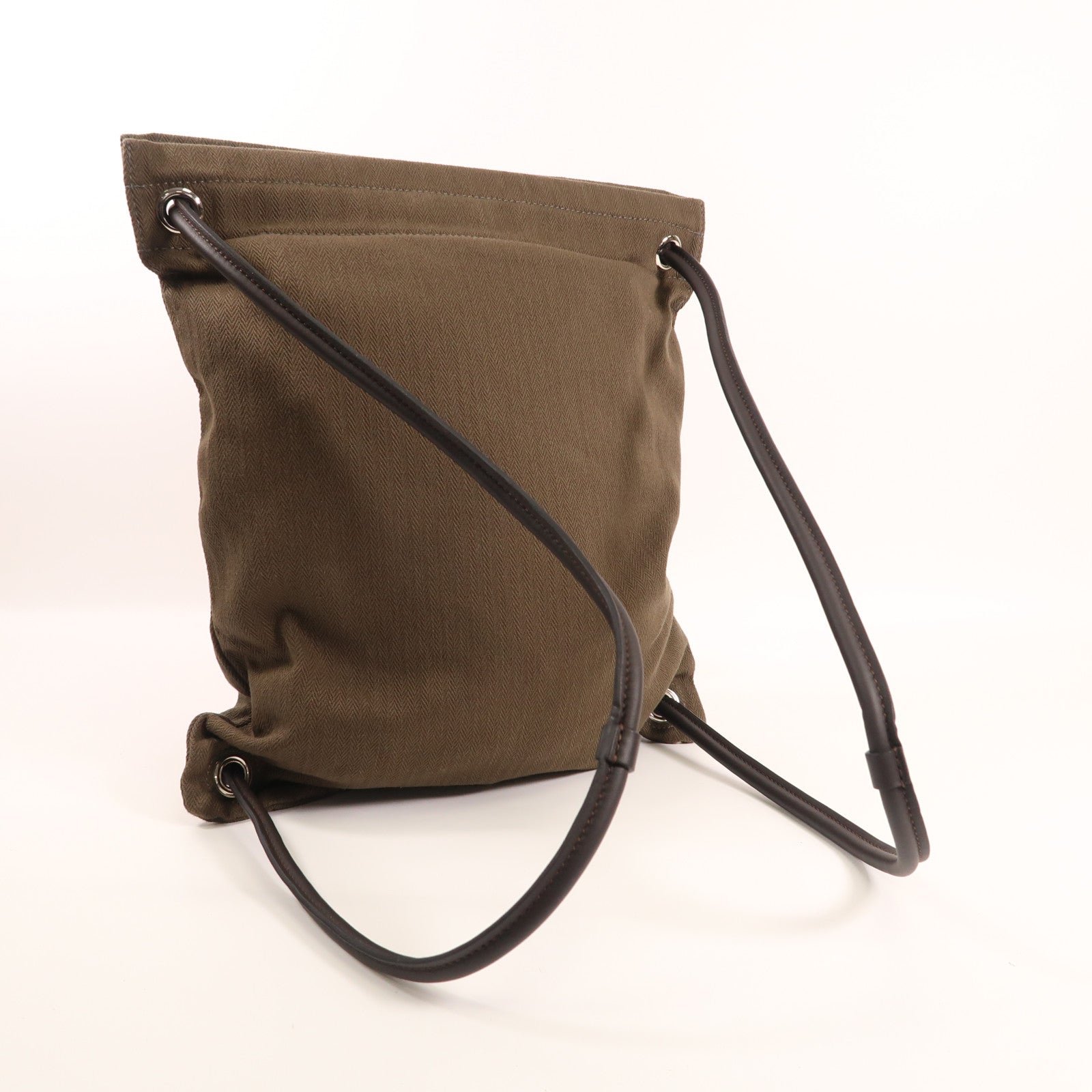 HERMES 【激減優惠】帆布/皮革Maline Grooming Bag背包