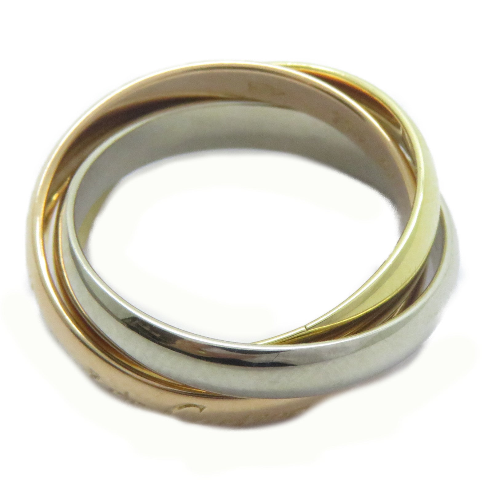 CARTIER 18K黃金/白金/玫瑰金Les Must De Trinity戒指Cartier#51/US#6