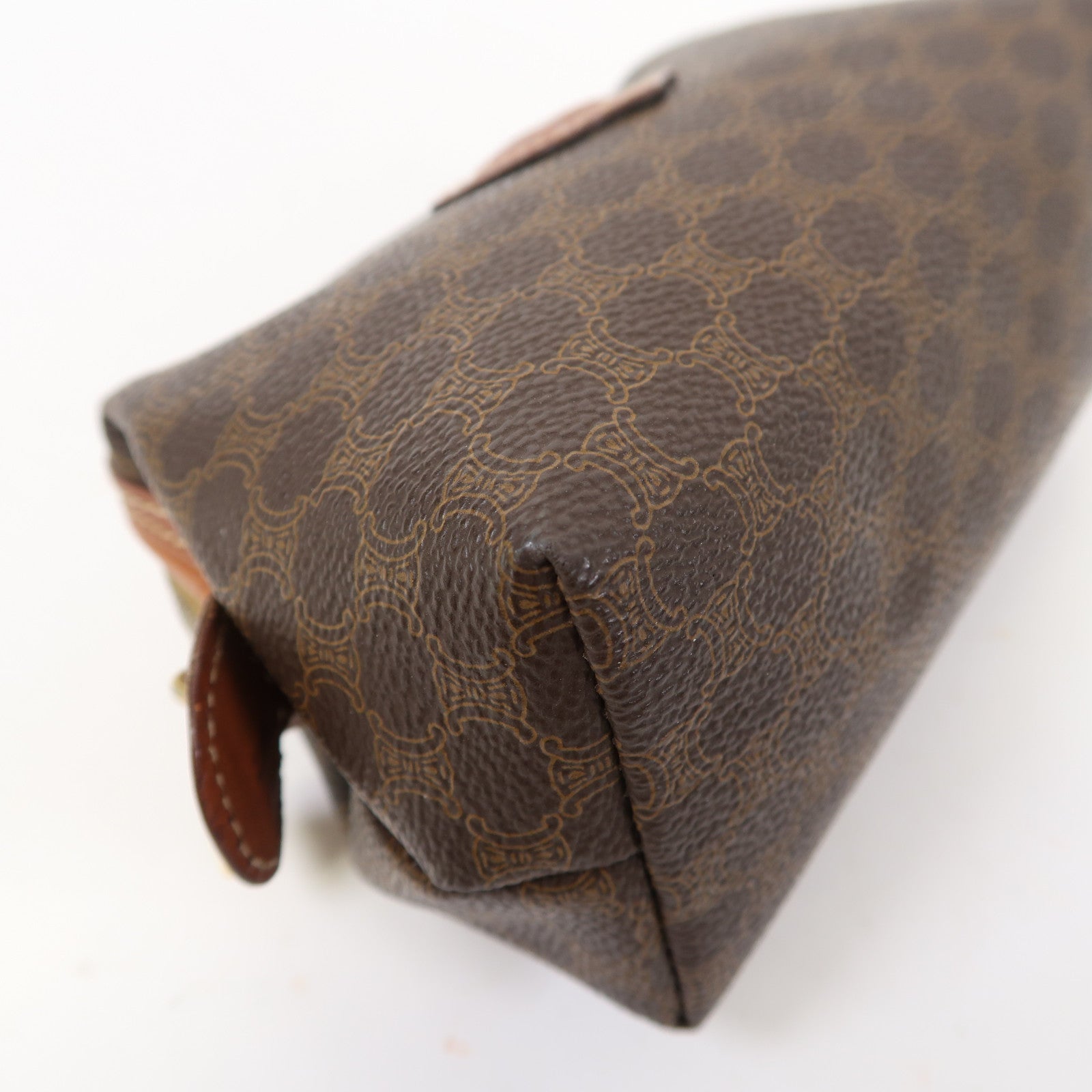 CELINE Macadam Vintage Pouch Bag金扣手拿包啡色