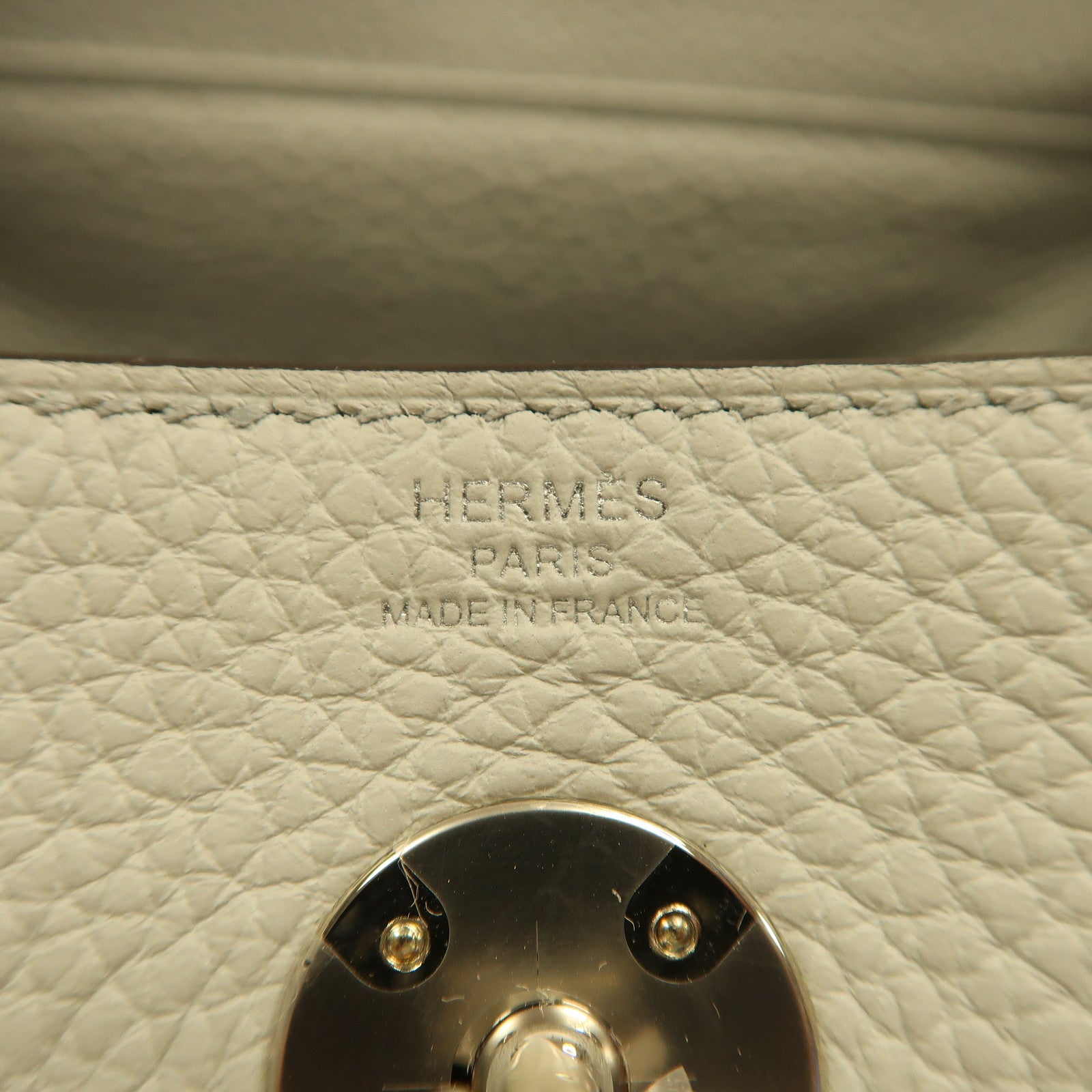 HERMES Clemence皮革Lindy 26銀扣手挽肩背兩用袋聖杯藍色