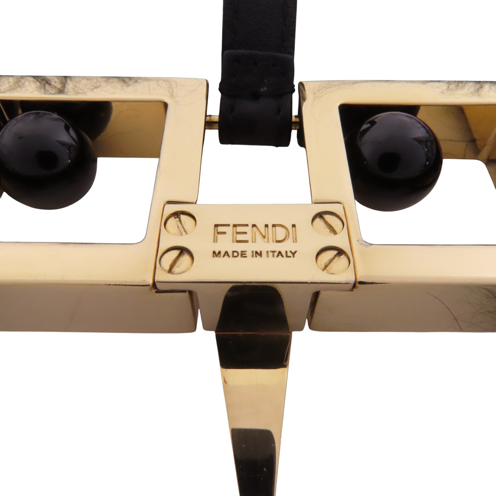 FENDI 金屬/狐狸毛Key Chain銀扣掛飾